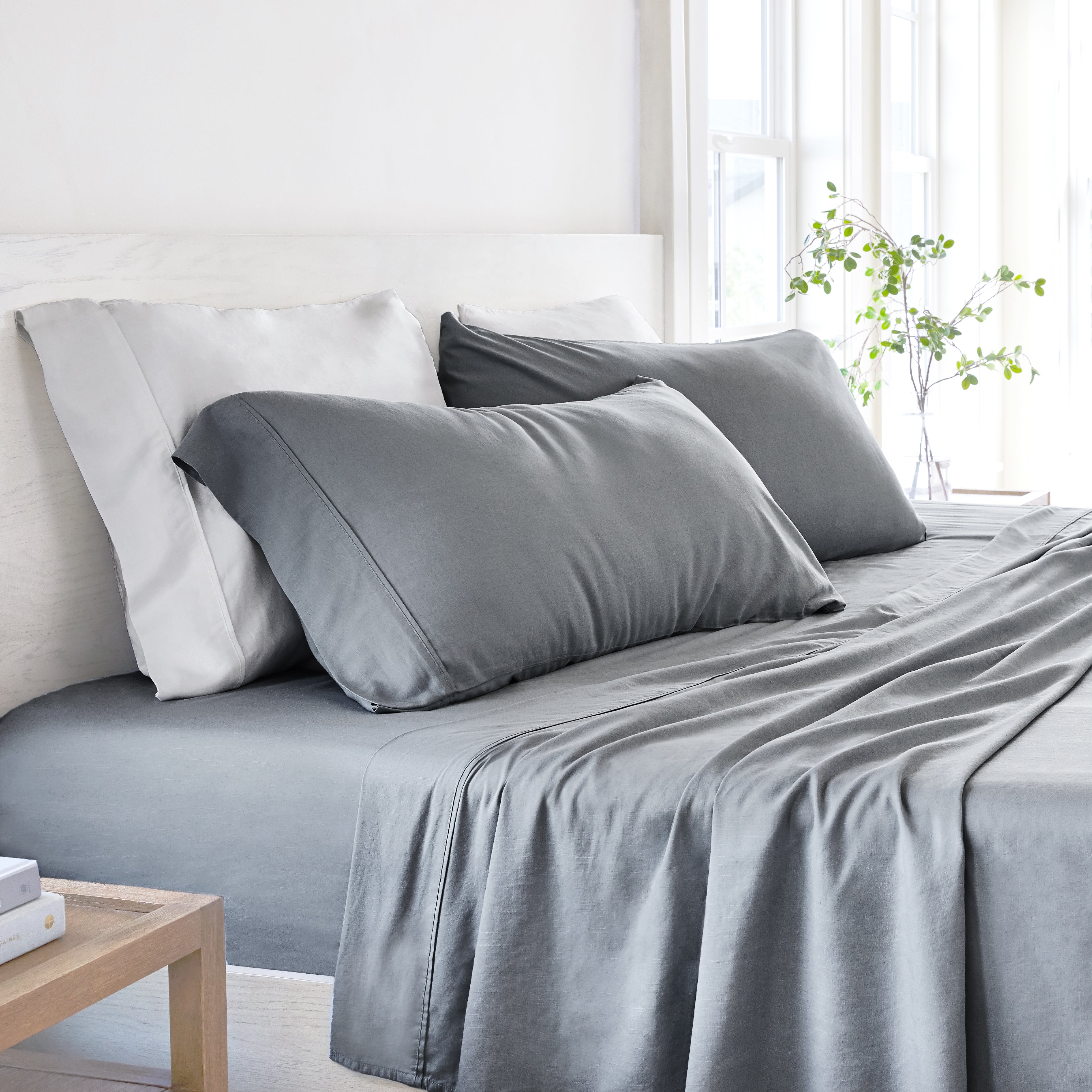 Breathable 4-Piece Linen Bamboo Blend Sheet Set
