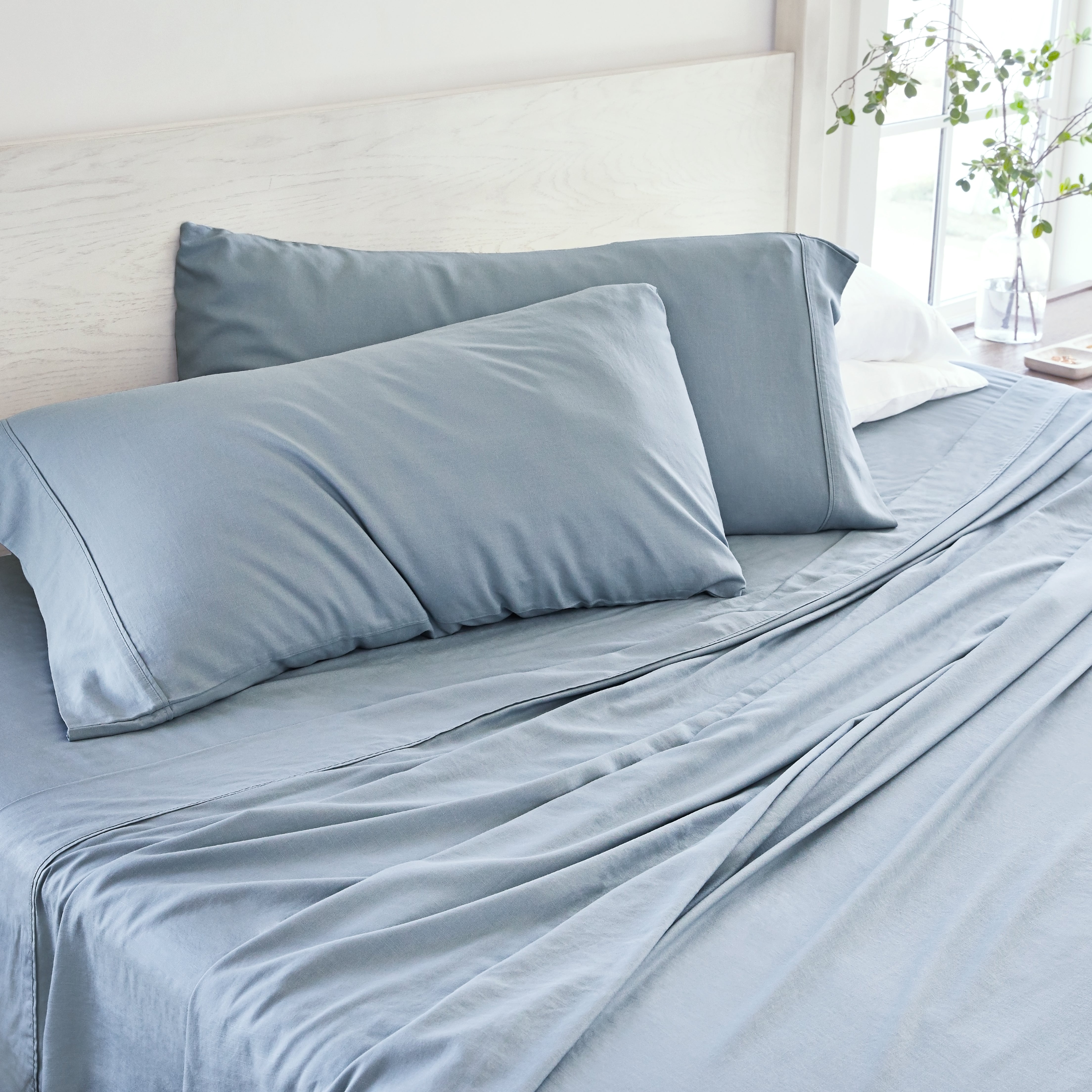 Breathable 4-Piece Linen Bamboo Blend Sheet Set