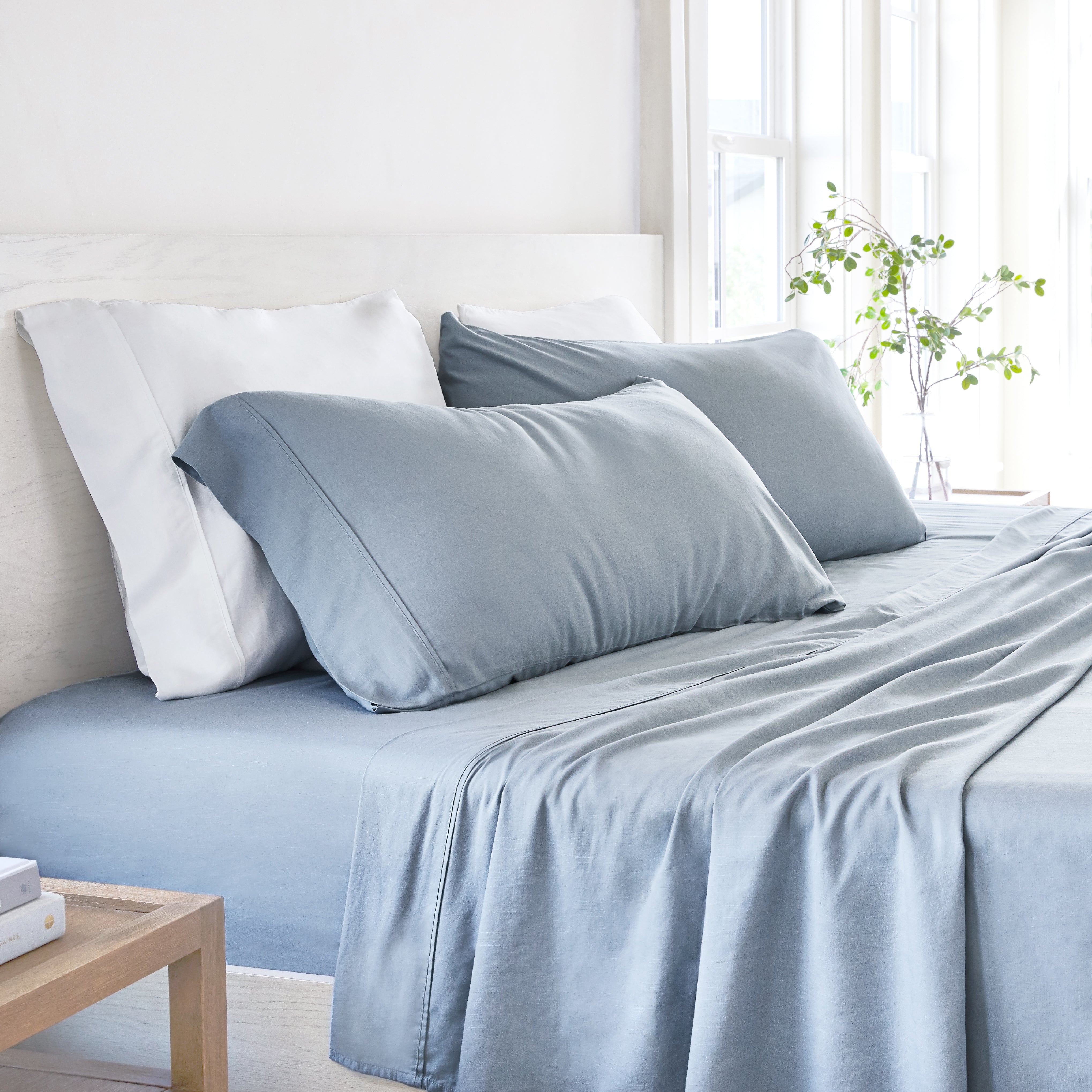 Breathable 4-Piece Linen Bamboo Blend Sheet Set