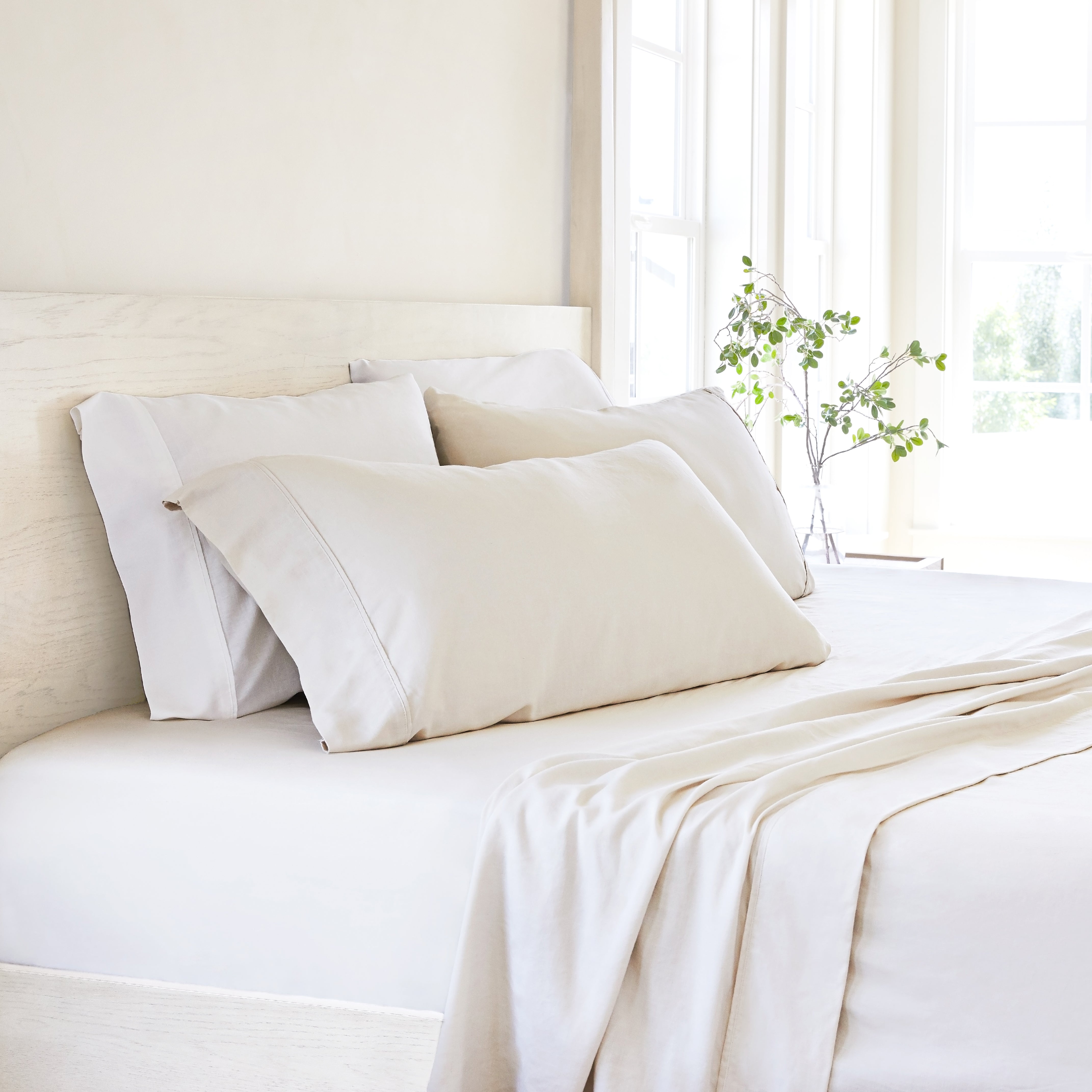 Breathable 4-Piece Linen Bamboo Blend Sheet Set