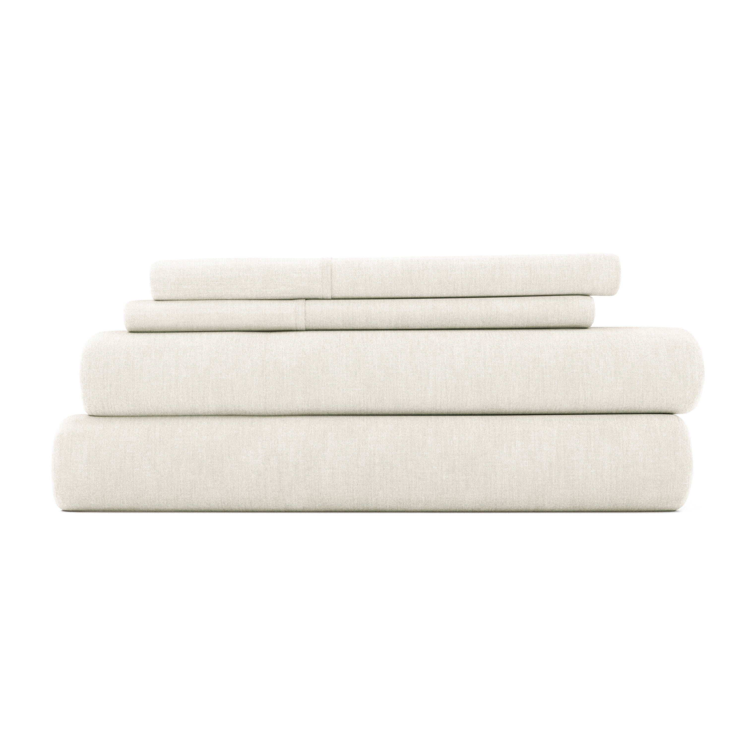 Breathable 4-Piece Linen Bamboo Blend Sheet Set