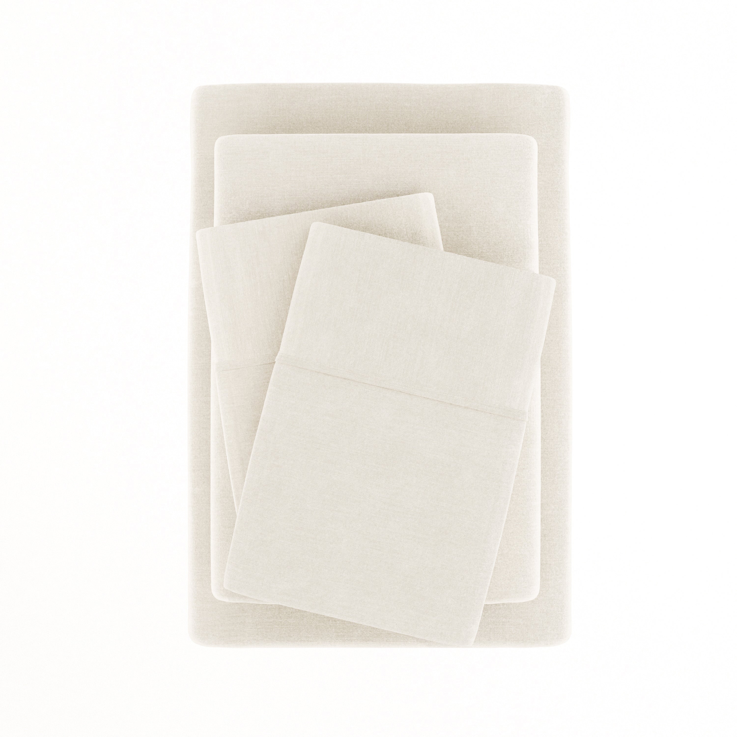 Breathable 4-Piece Linen Bamboo Blend Sheet Set