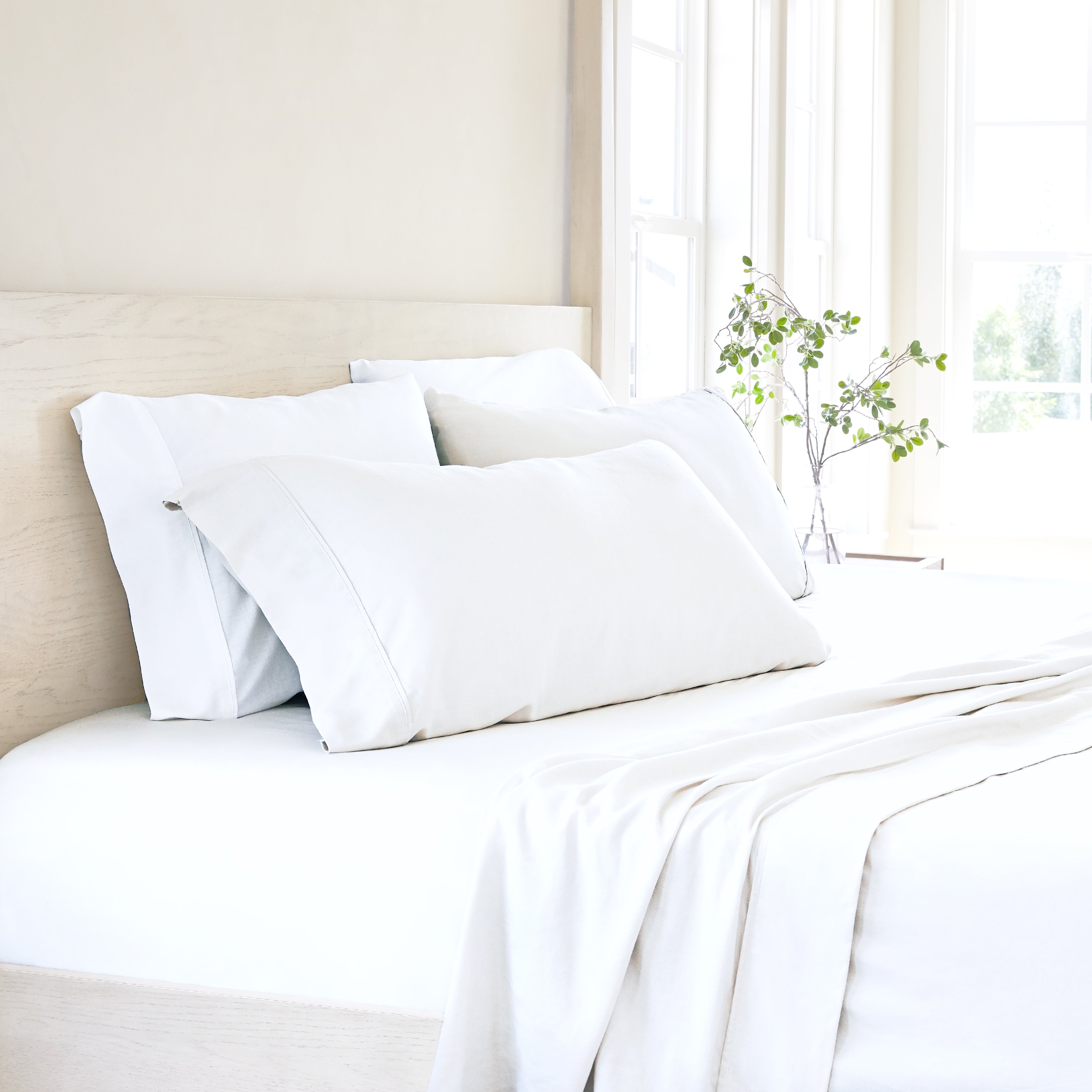Breathable 4-Piece Linen Bamboo Blend Sheet Set