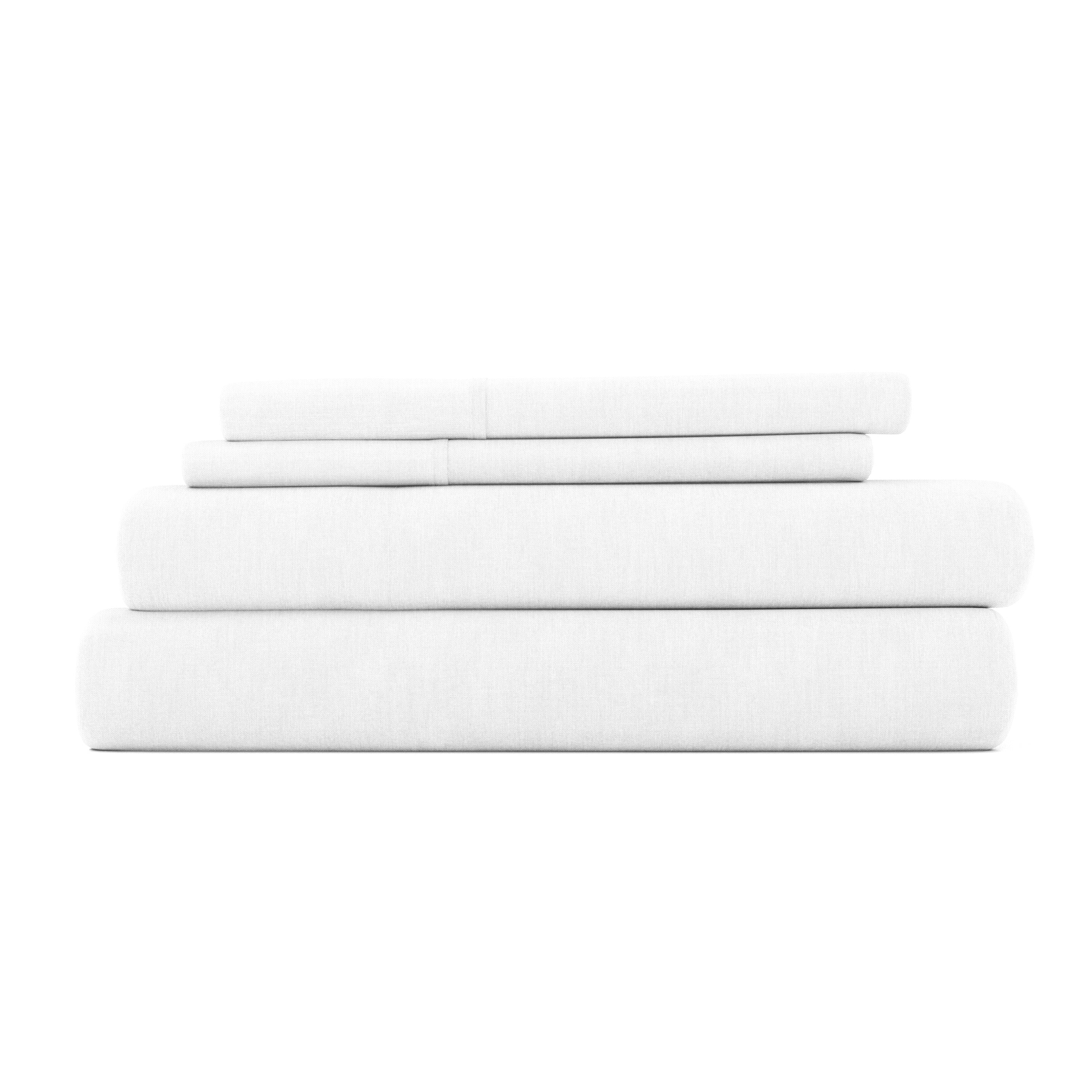 Breathable 4-Piece Linen Bamboo Blend Sheet Set