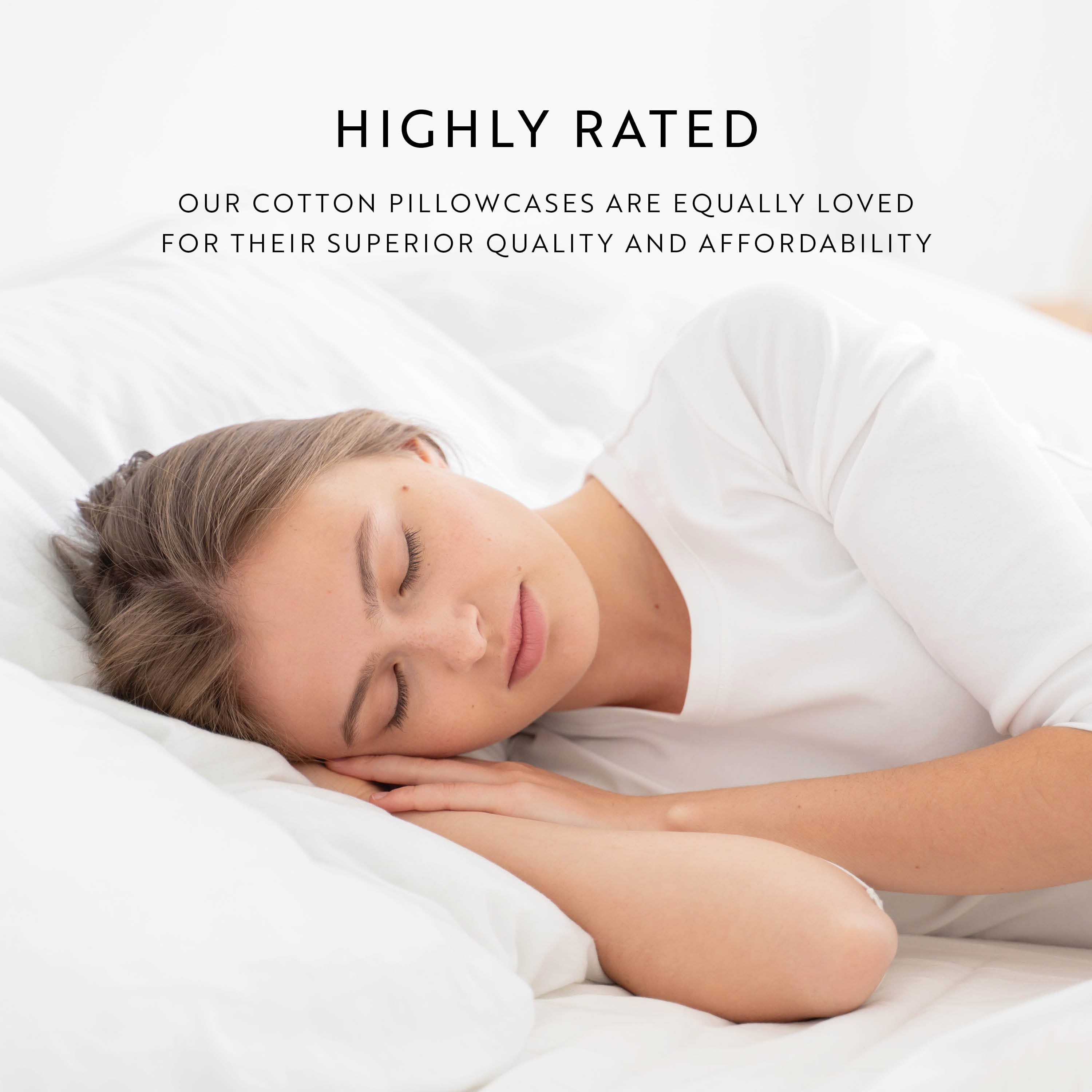 100% Cotton Long Staple Sateen Pillowcase Set