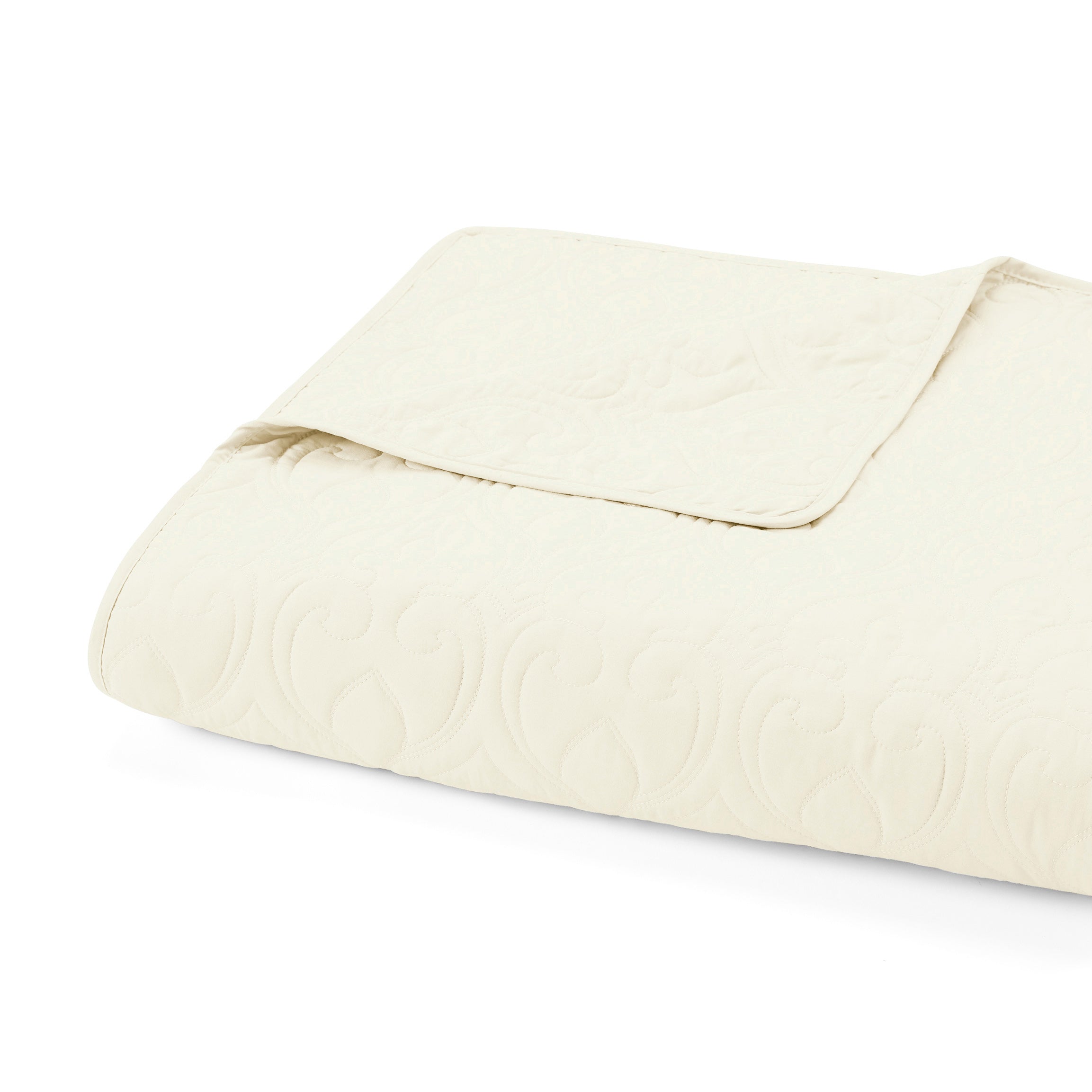 Lightweight Damask Quilted Coverlet Set