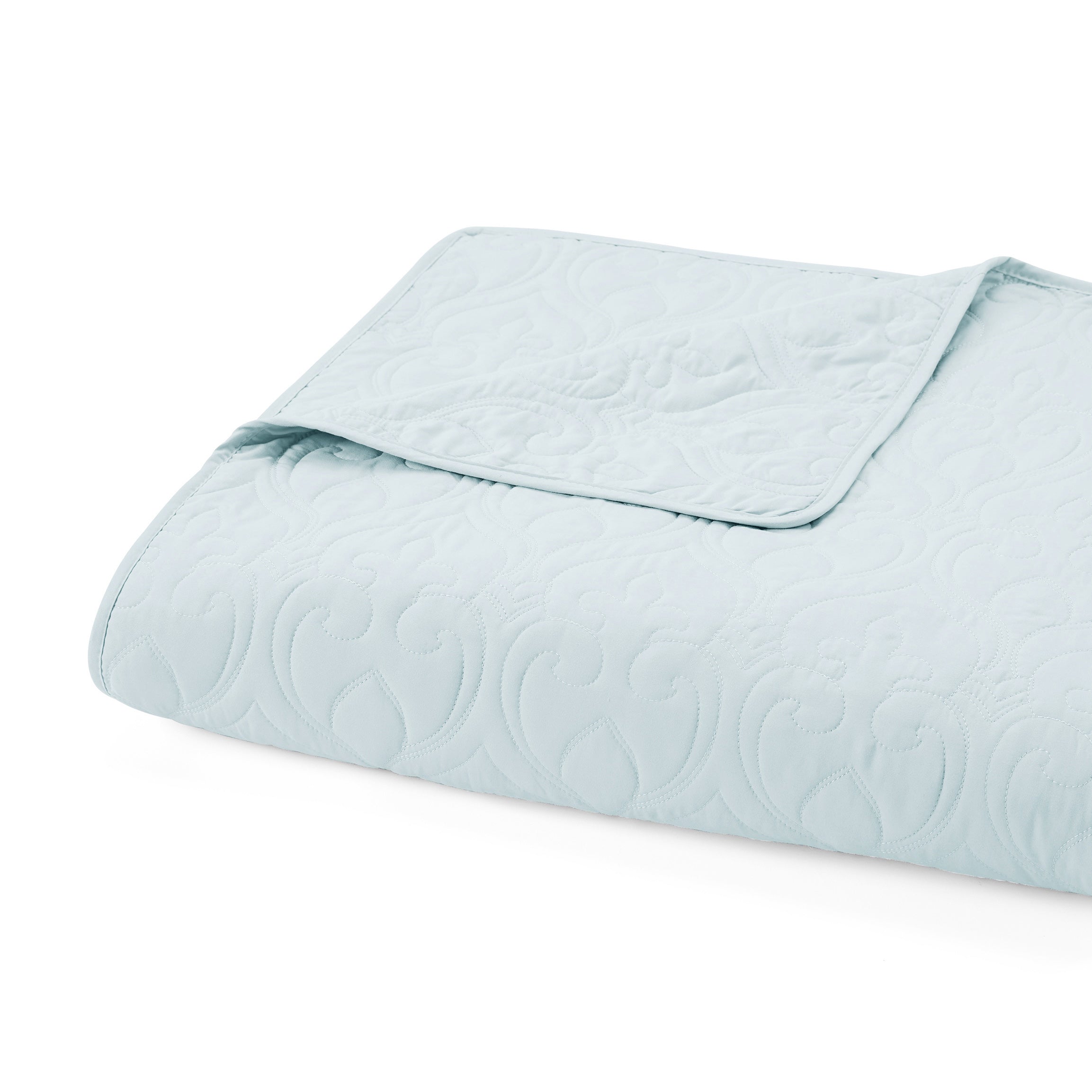 Lightweight Damask Quilted Coverlet Set