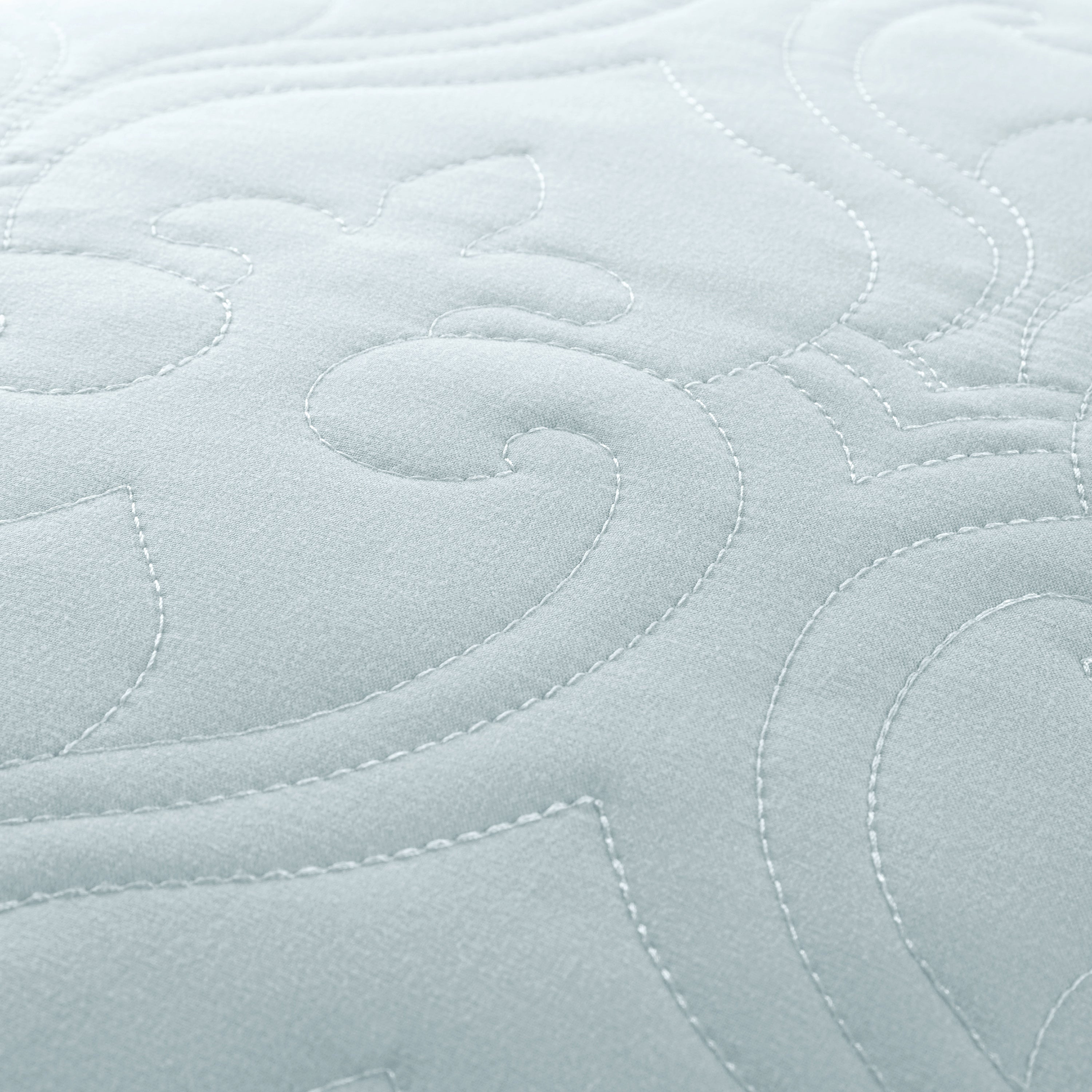 Lightweight Damask Quilted Coverlet Set