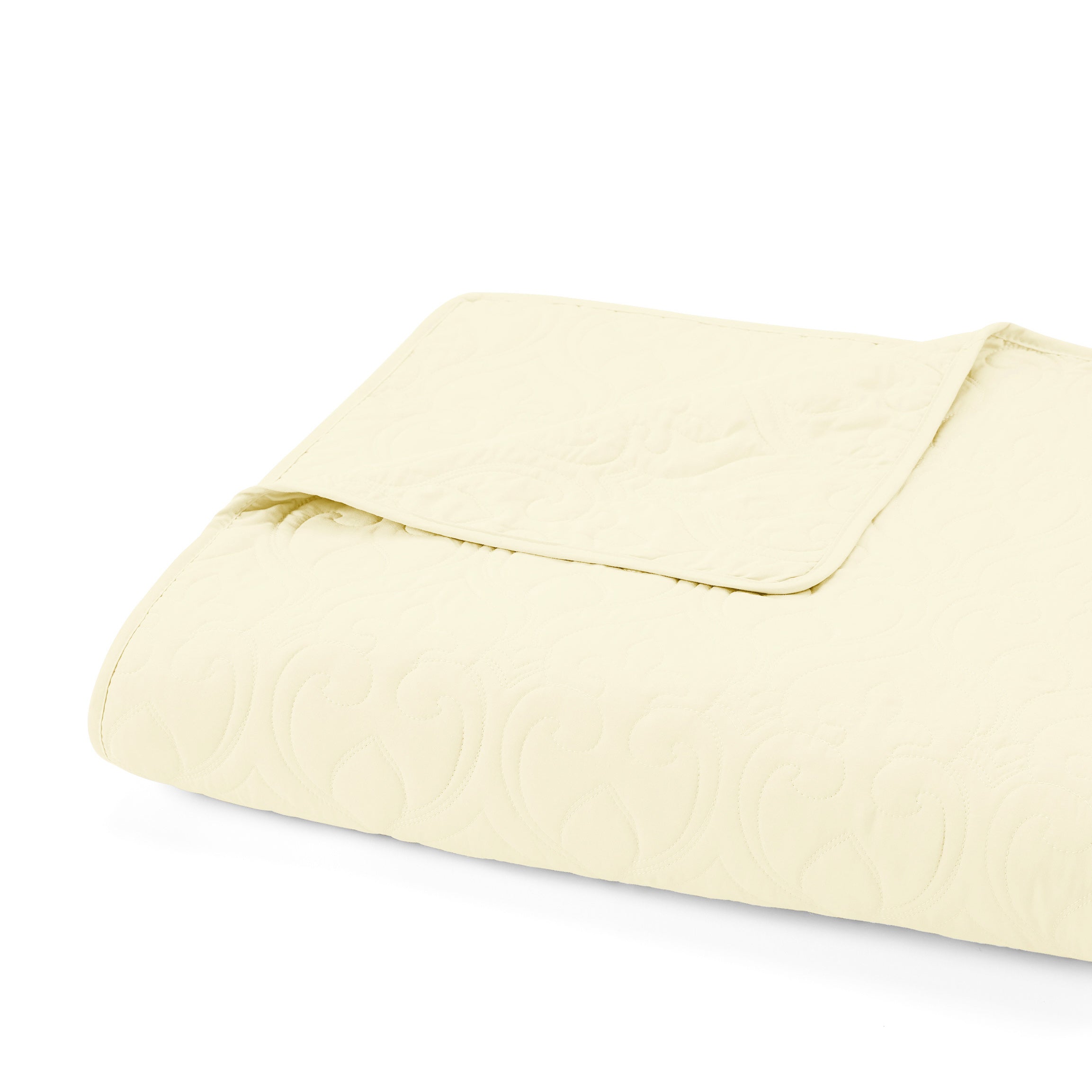 Lightweight Damask Quilted Coverlet Set