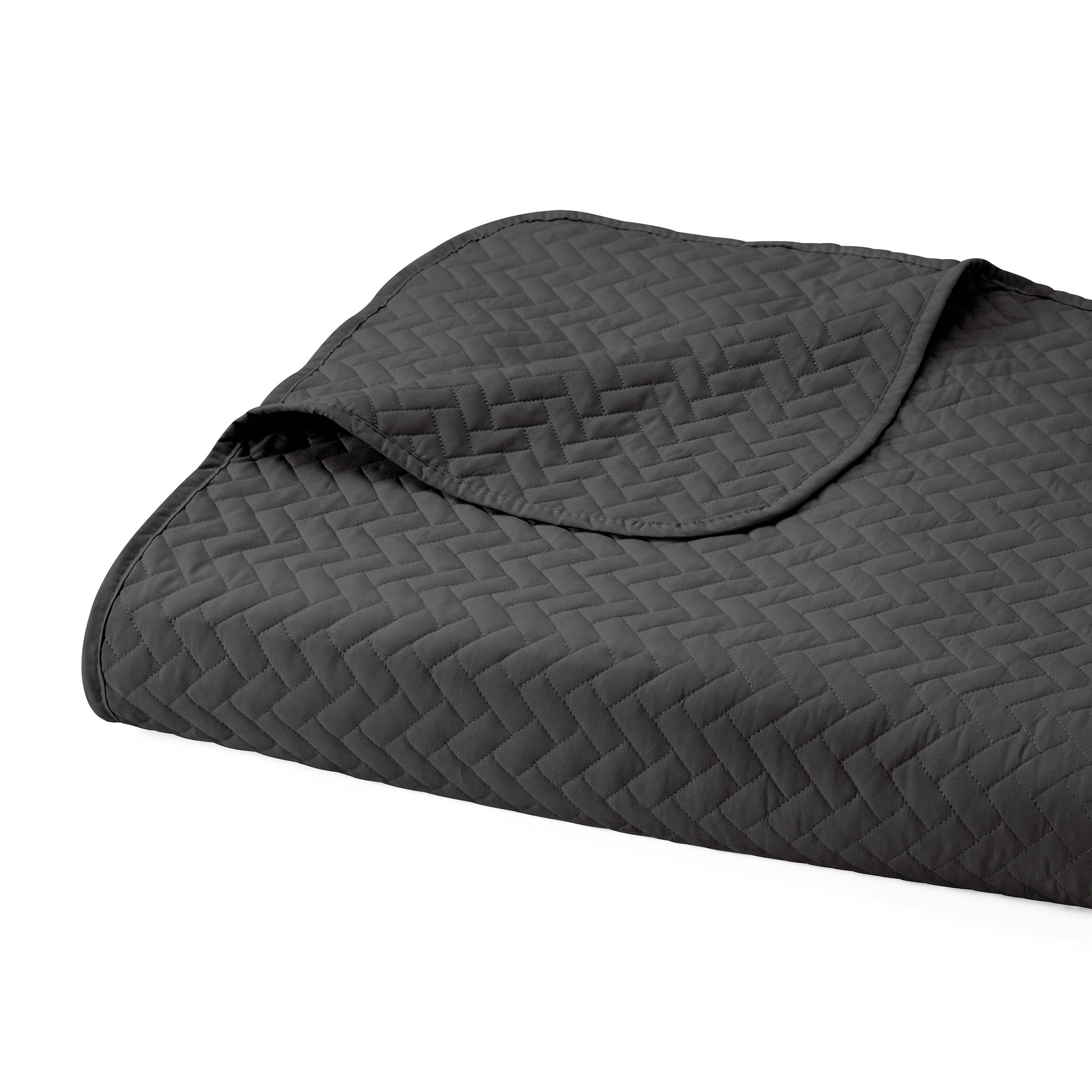 Lightweight Herringbone Stitch Quilted Coverlet Set