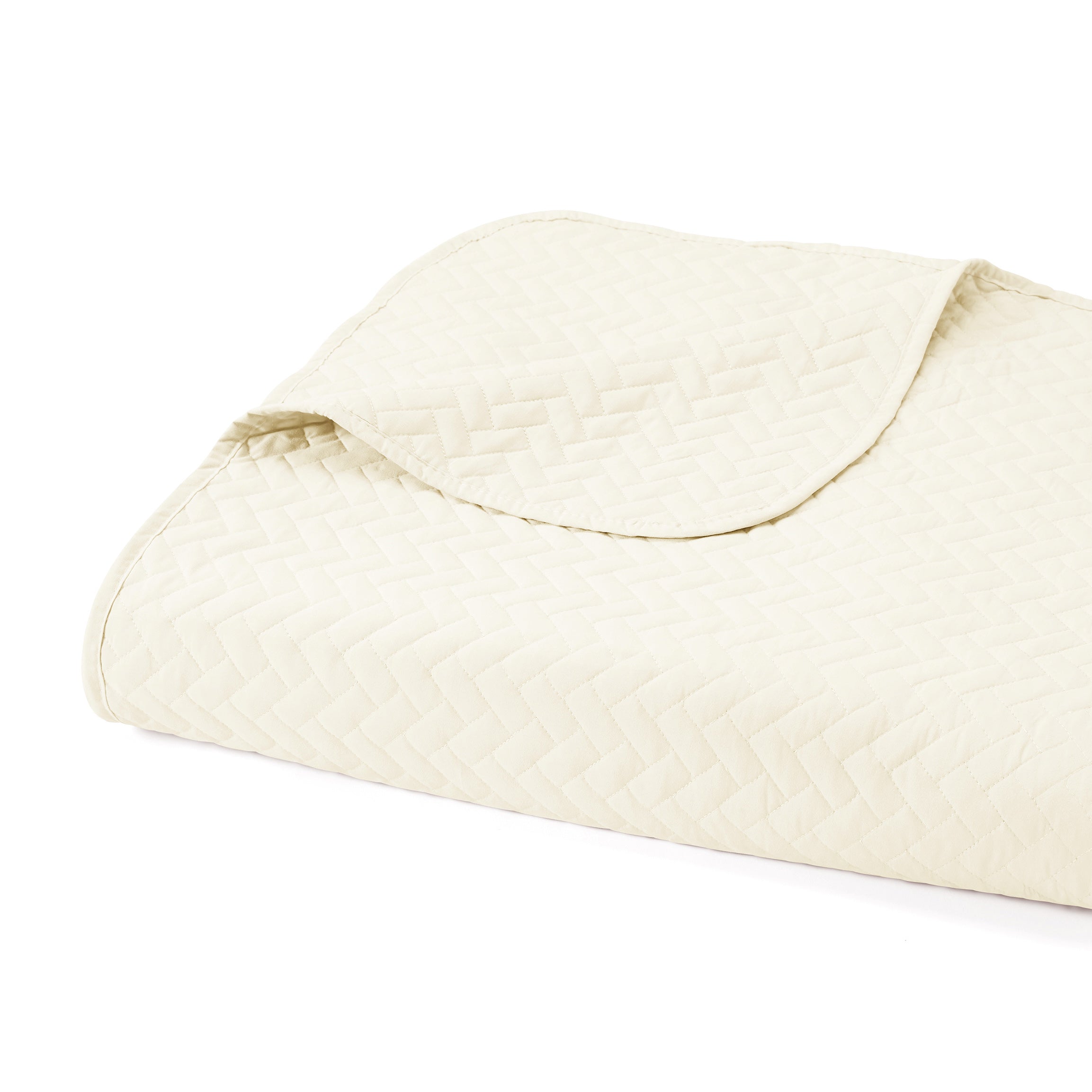Lightweight Herringbone Stitch Quilted Coverlet Set