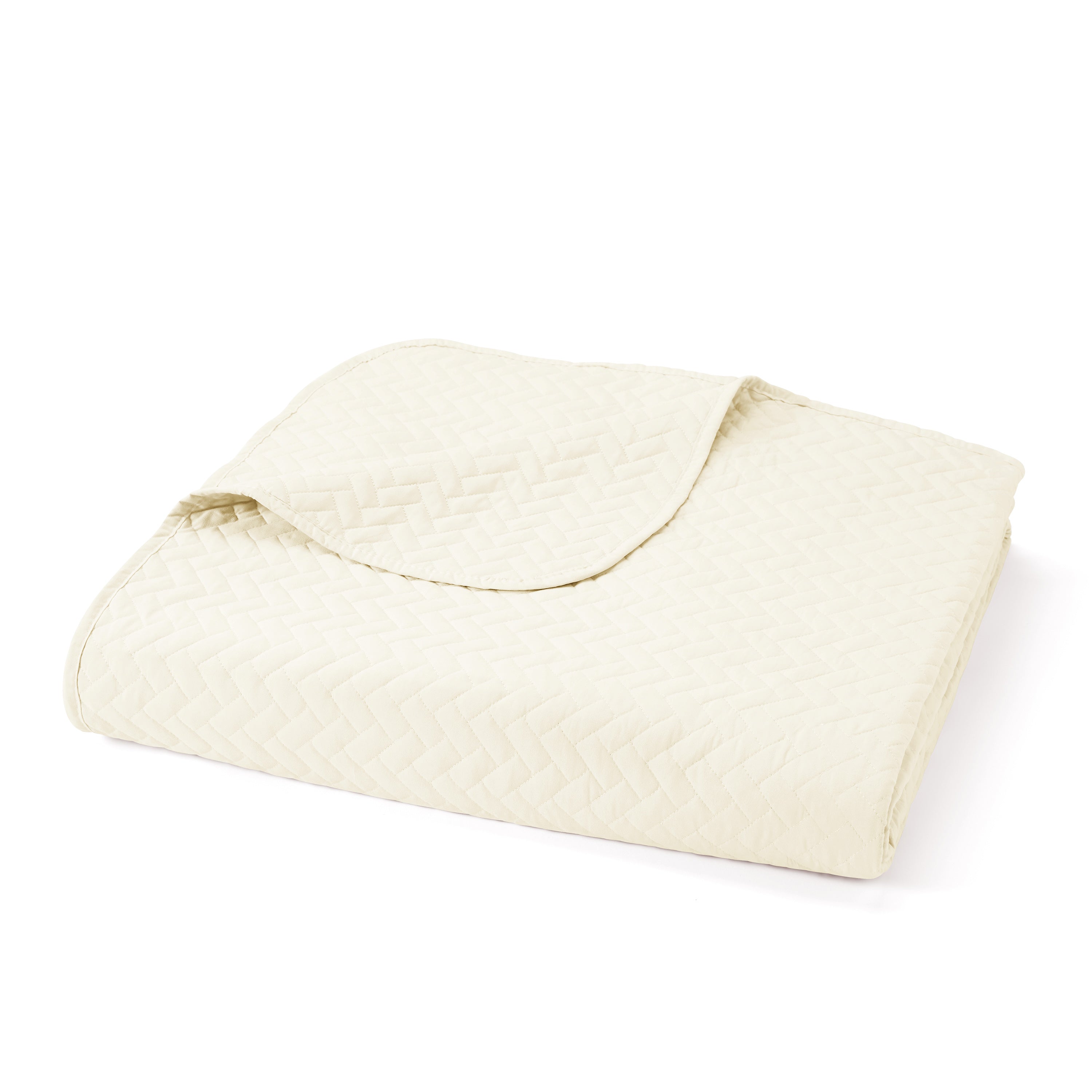 Lightweight Herringbone Stitch Quilted Coverlet Set