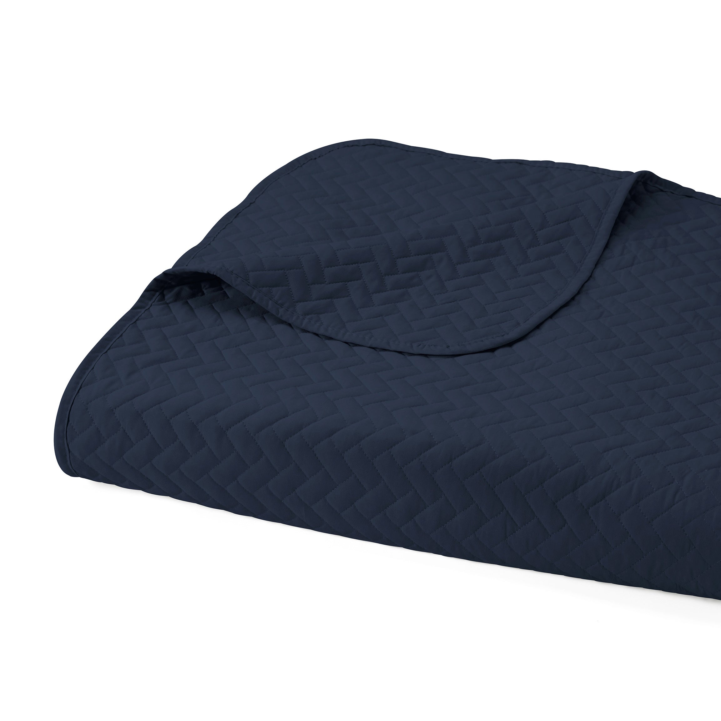 Lightweight Herringbone Stitch Quilted Coverlet Set