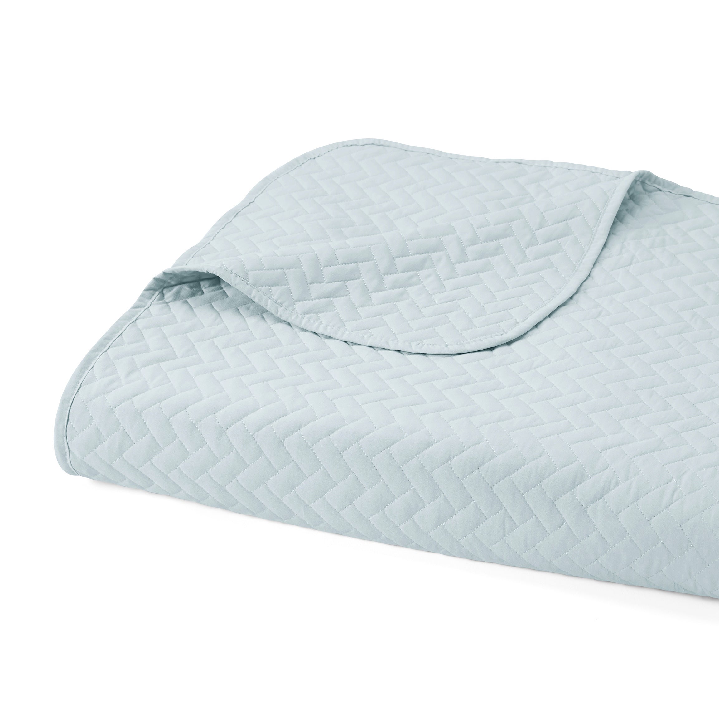 Lightweight Herringbone Stitch Quilted Coverlet Set
