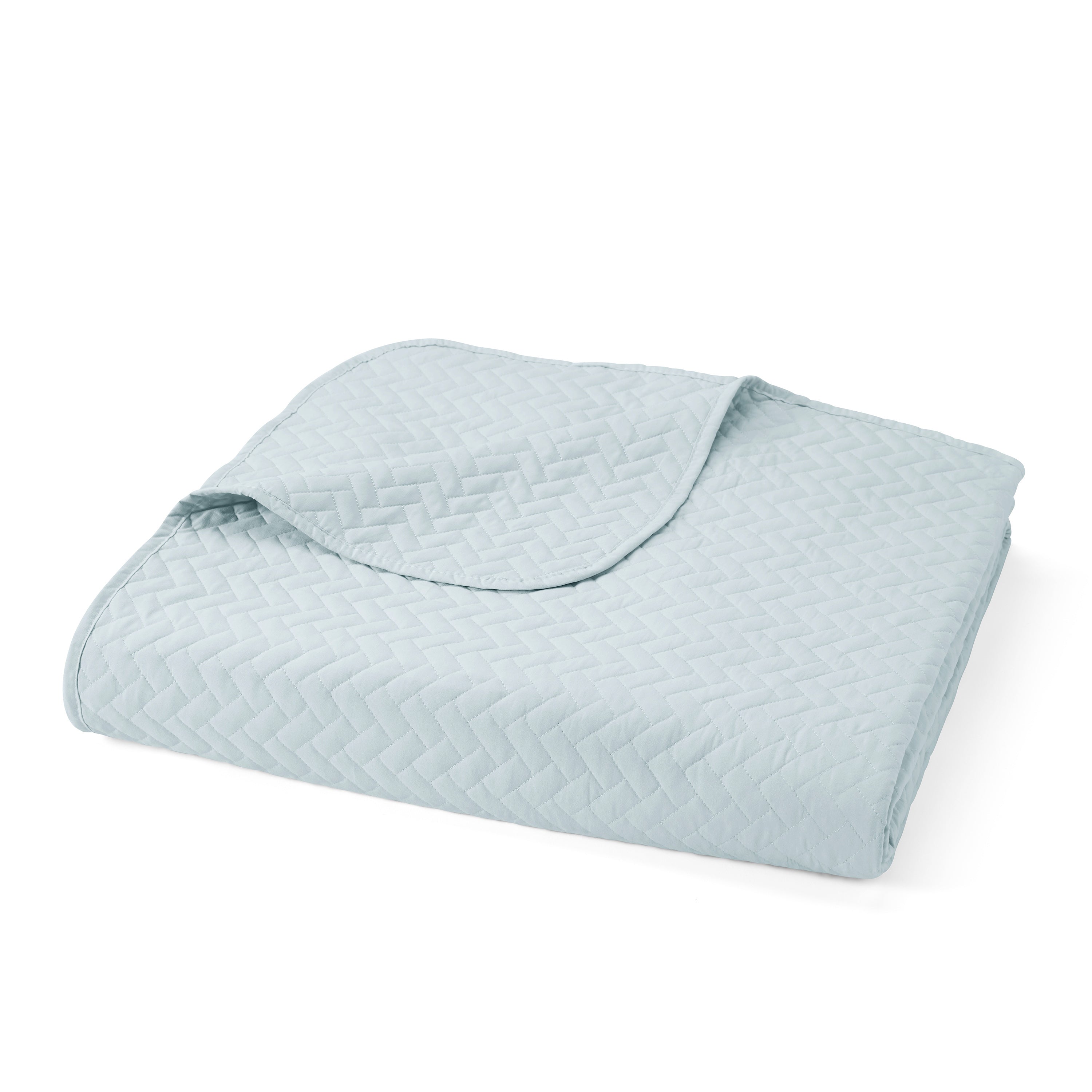 Lightweight Herringbone Stitch Quilted Coverlet Set