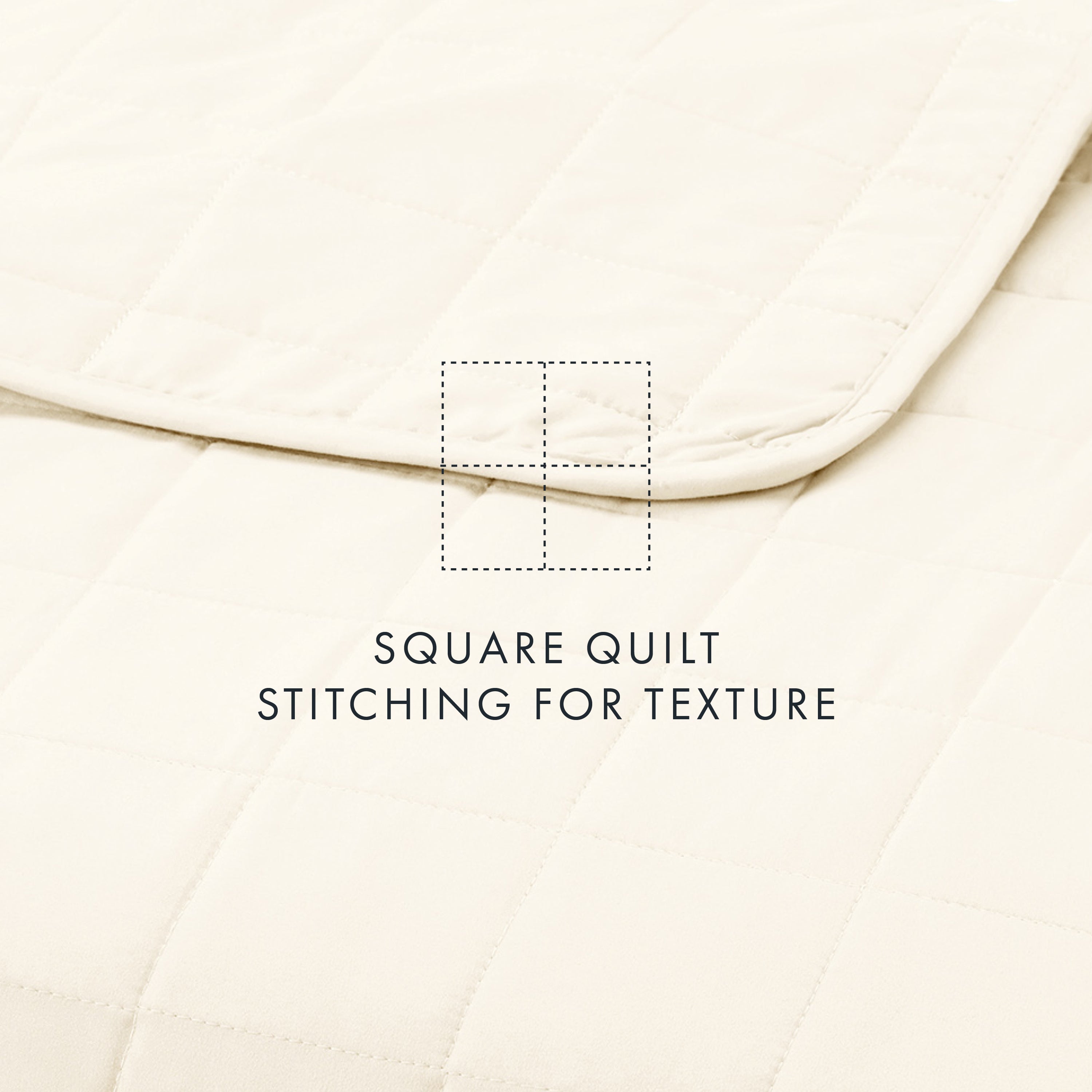 Lightweight Square Stitch Quilted Coverlet Set