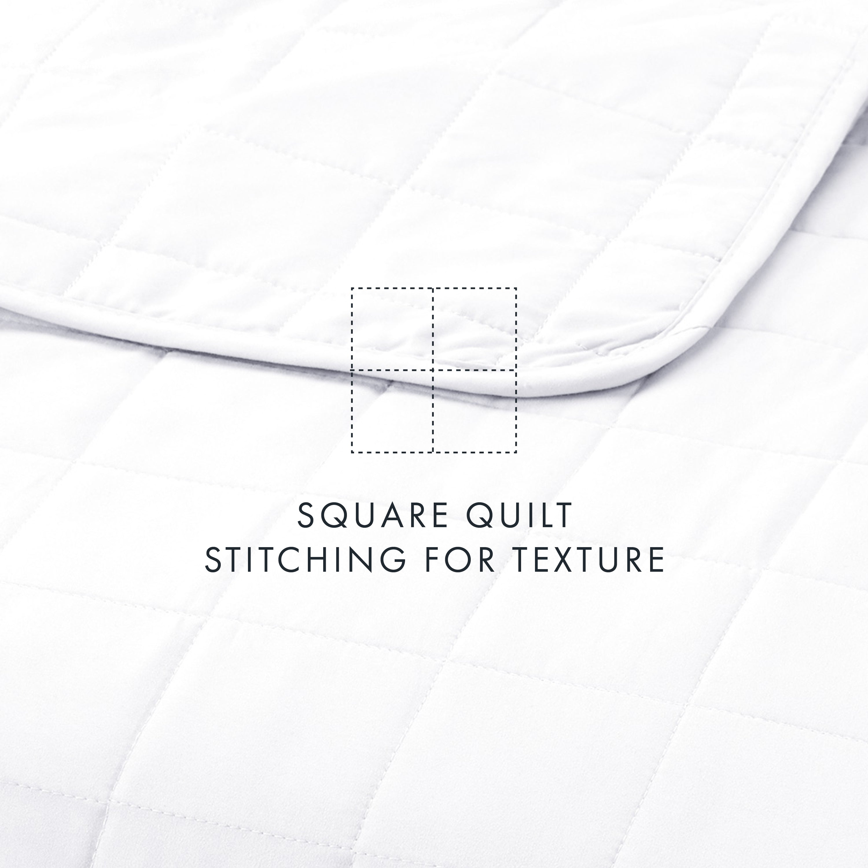 Lightweight Square Stitch Quilted Coverlet Set