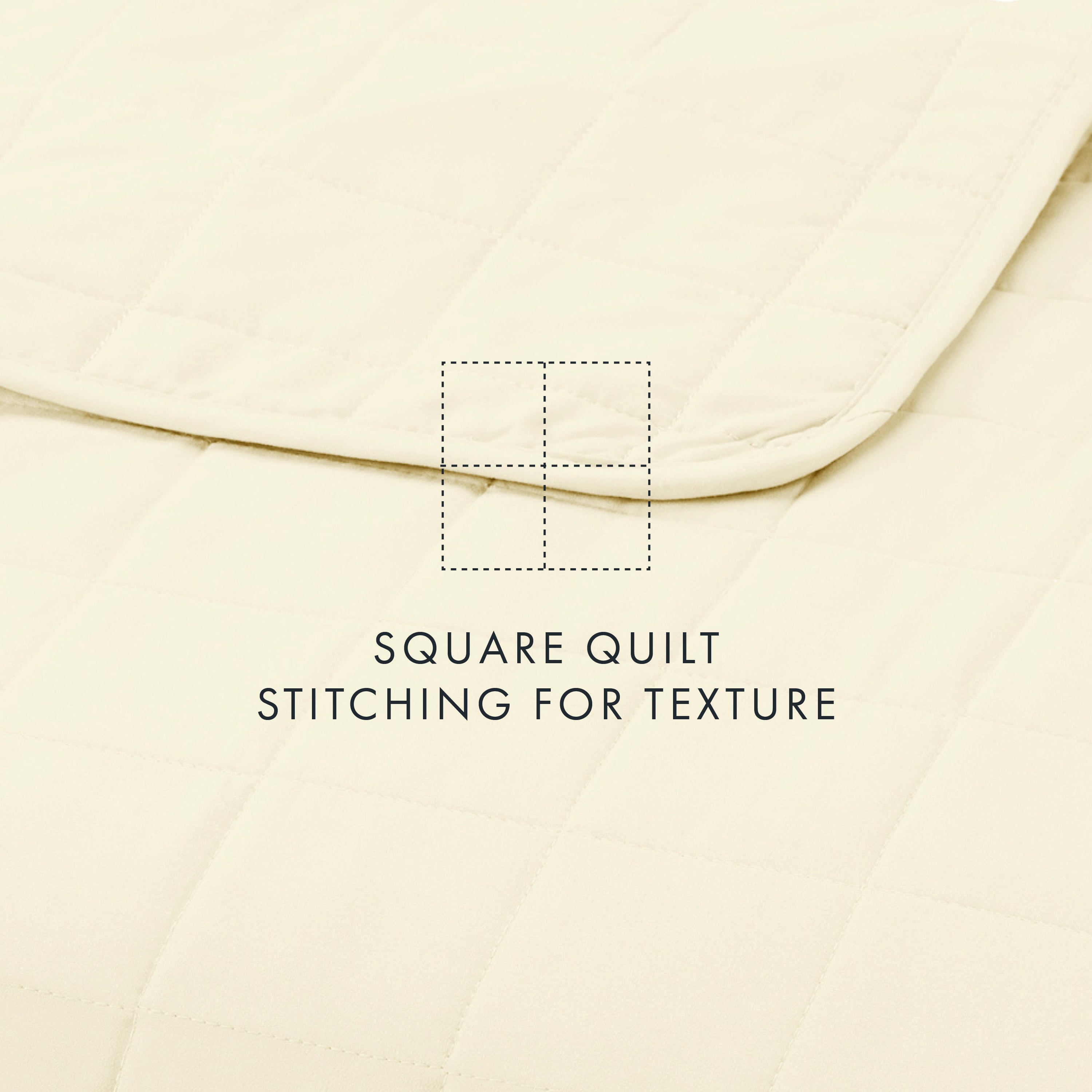 Lightweight Square Stitch Quilted Coverlet Set
