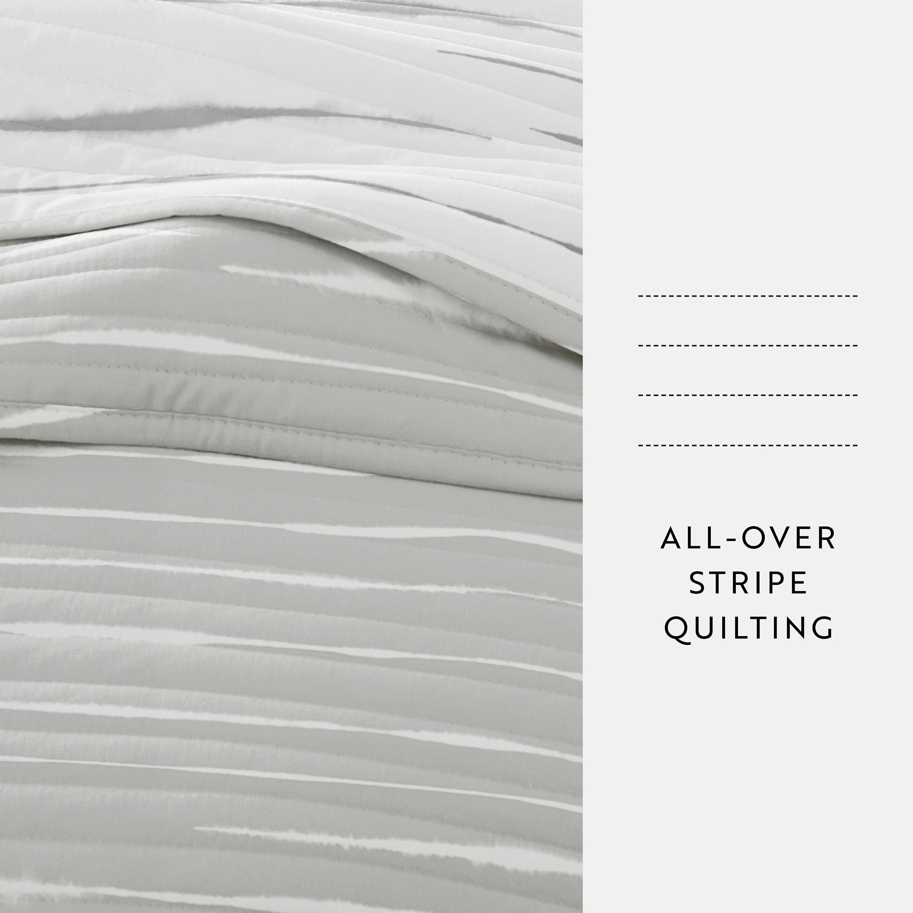 Horizon Patterned Reversible Quilted Coverlet Set