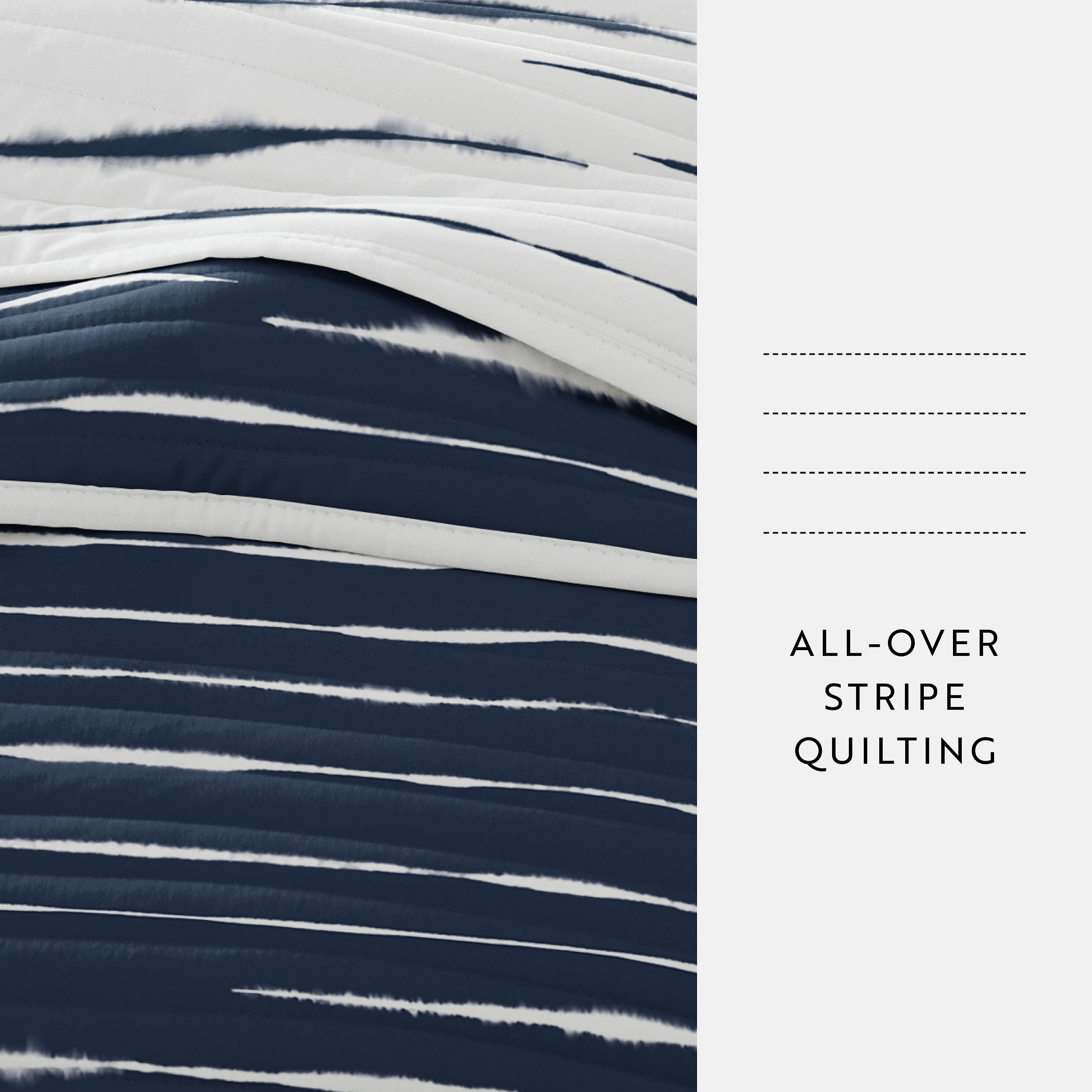 Horizon Patterned Reversible Quilted Coverlet Set