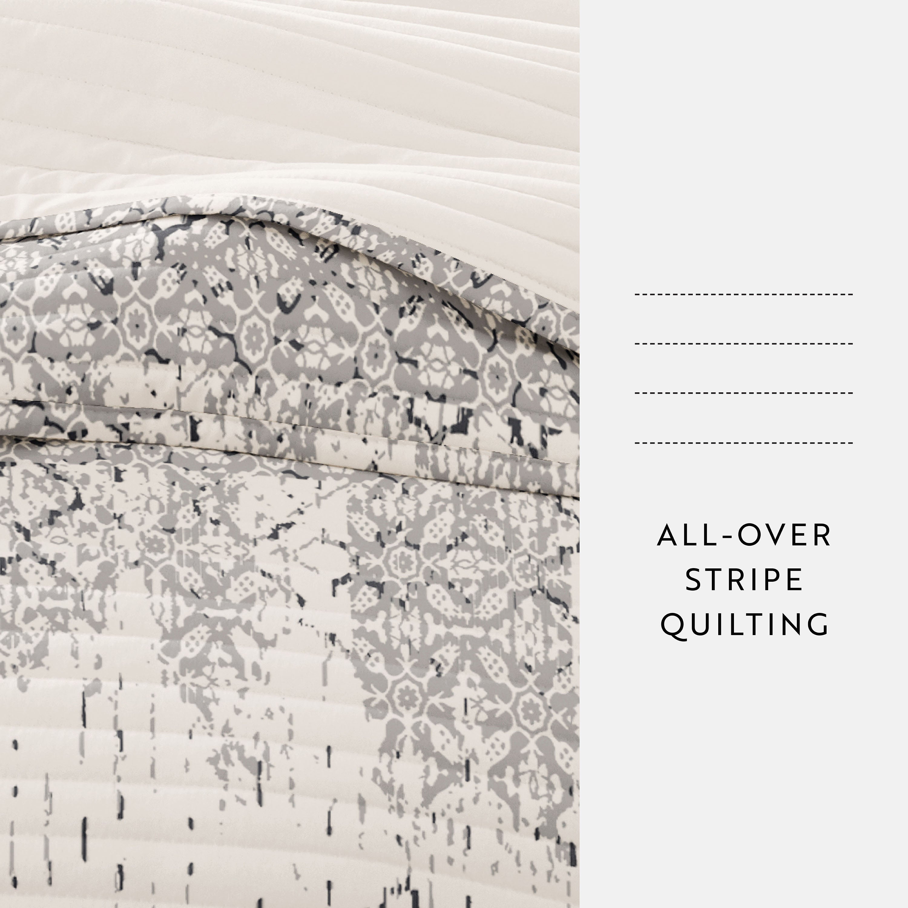 Aztec Inspired Patterned Reversible Quilted Coverlet Set