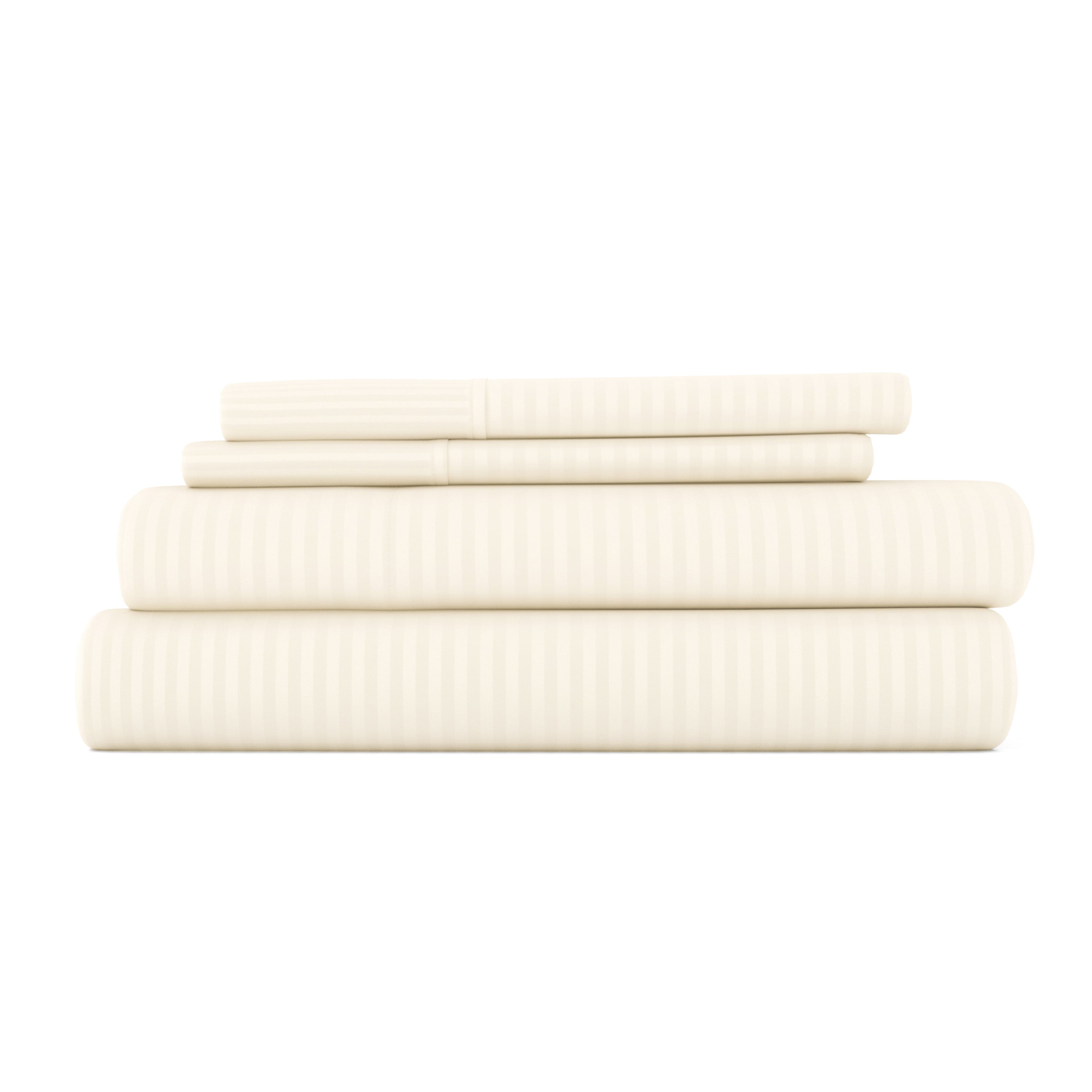 Stripes Embossed 4-Piece Sheet Set