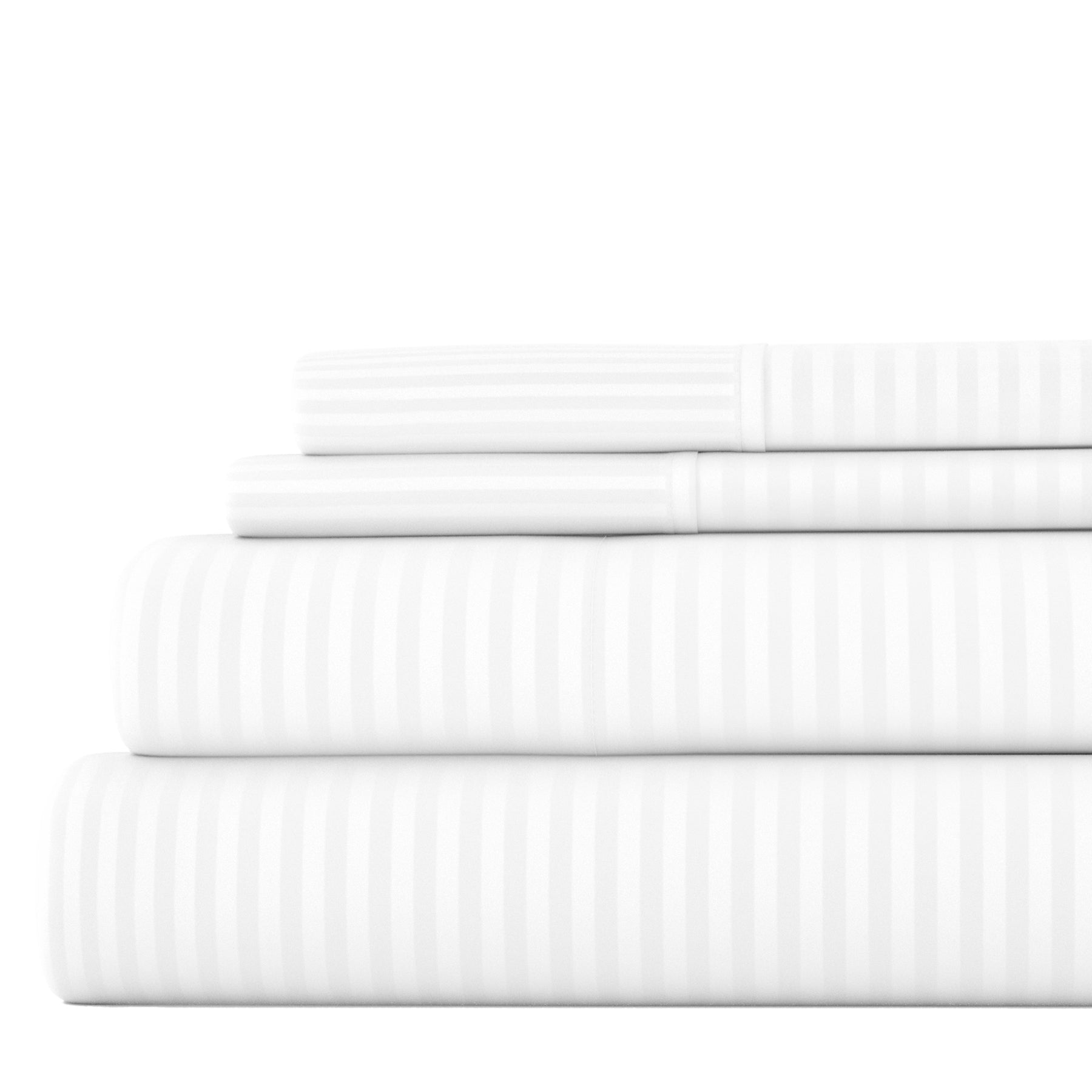 Stripes Embossed 4-Piece Sheet Set