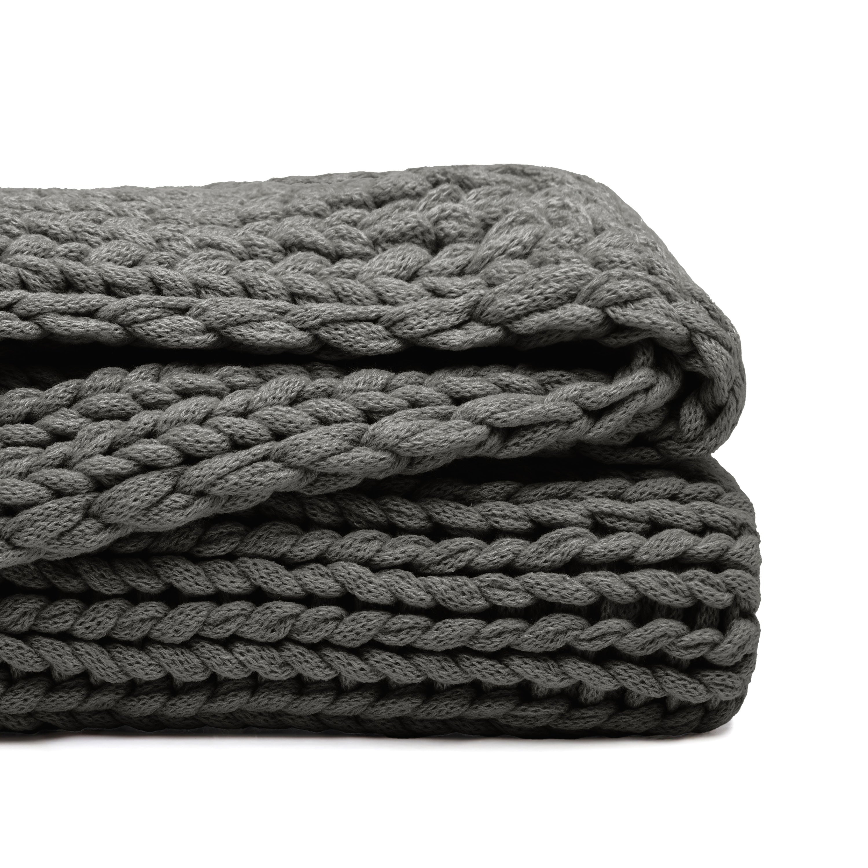 Chunky Hand-Knit Oversized Throw Blanket