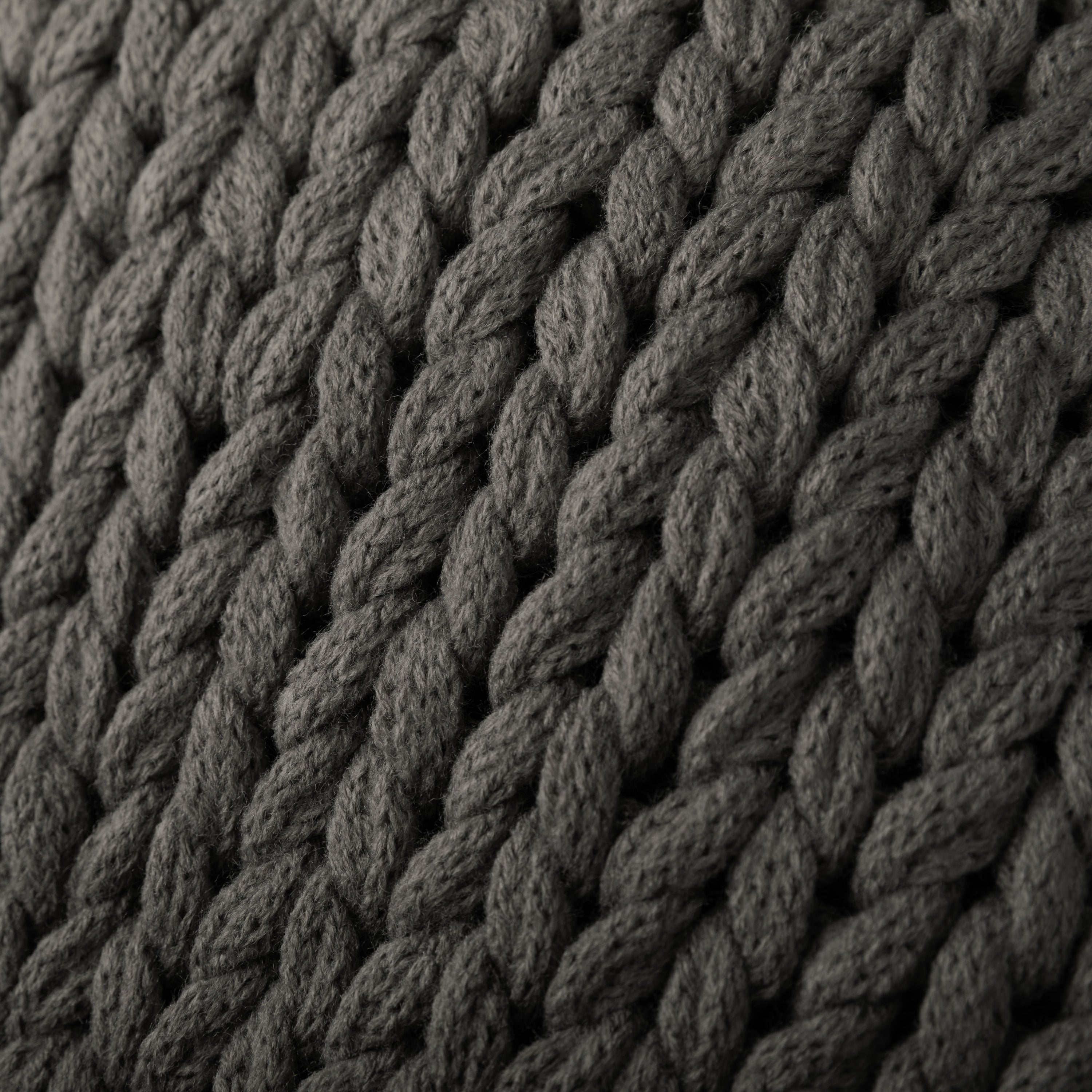 Chunky Hand-Knit Oversized Throw Blanket