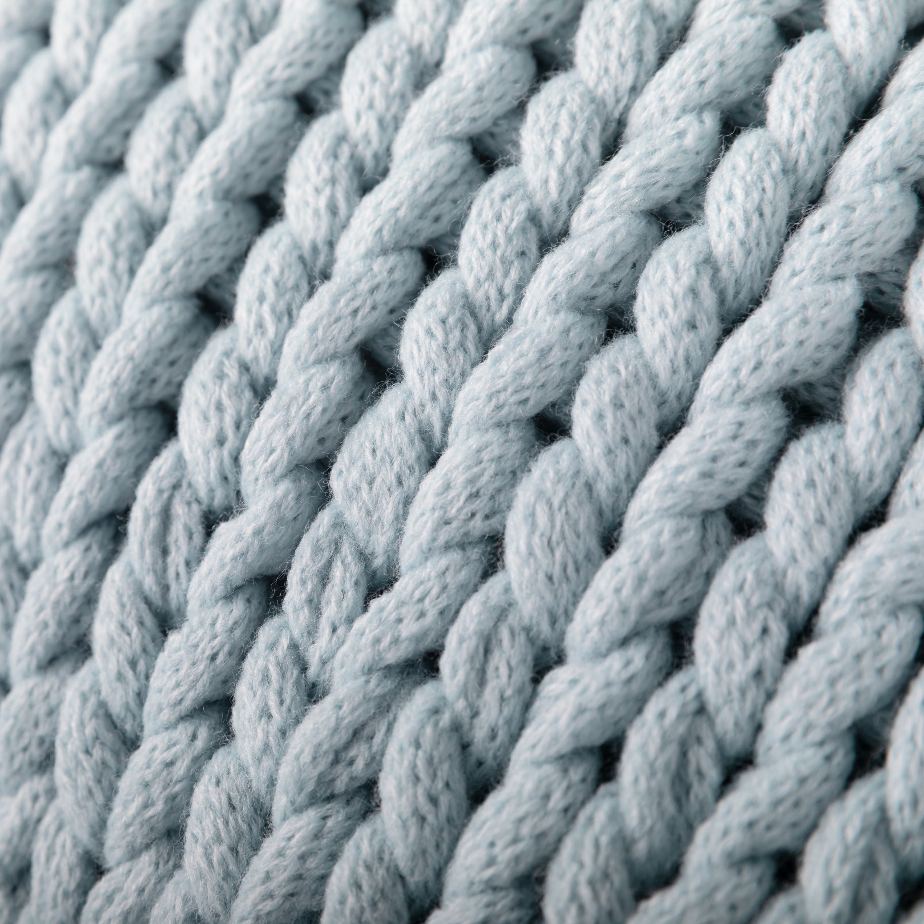 Chunky Hand-Knit Oversized Throw Blanket