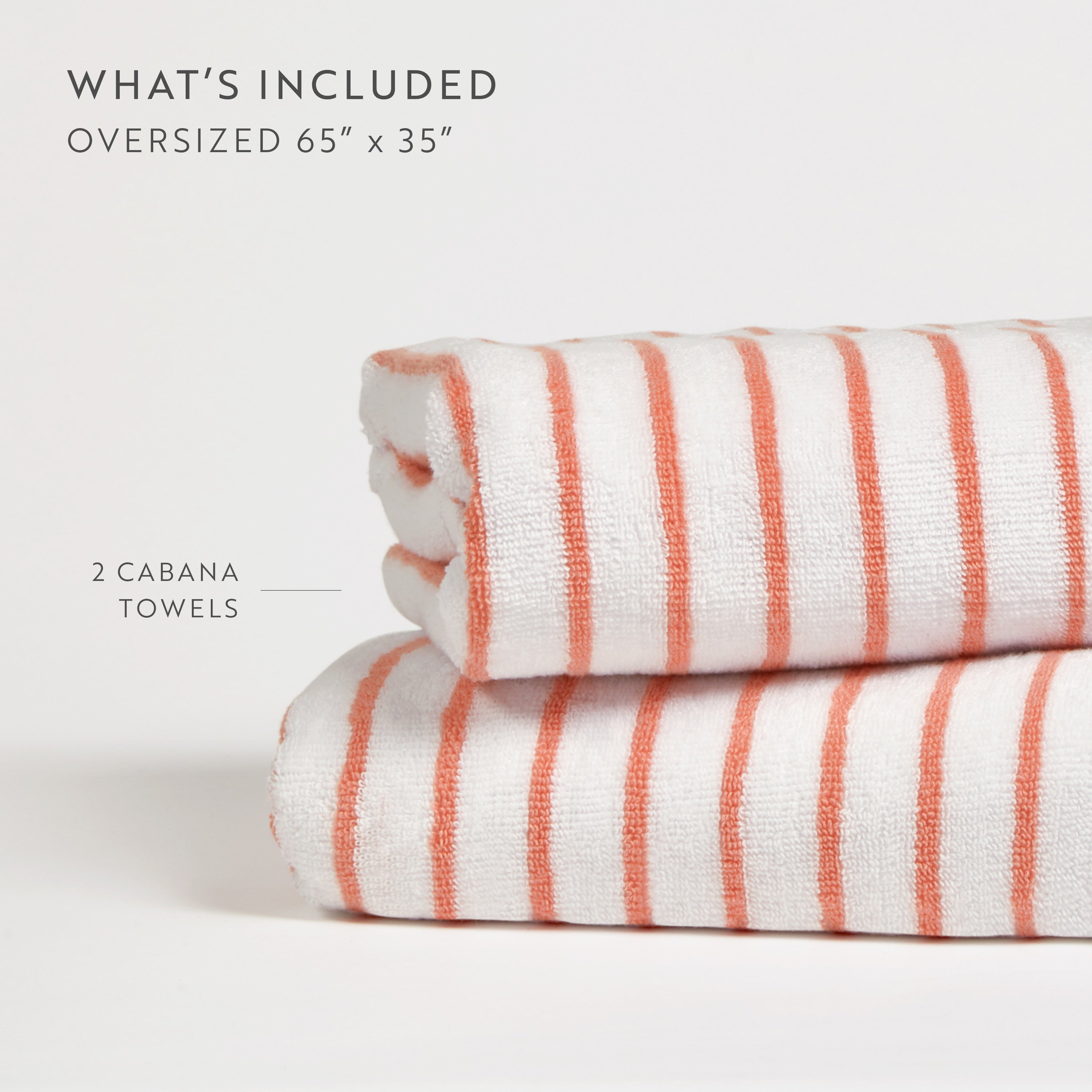 100% Cotton Stripe Cabana Towels