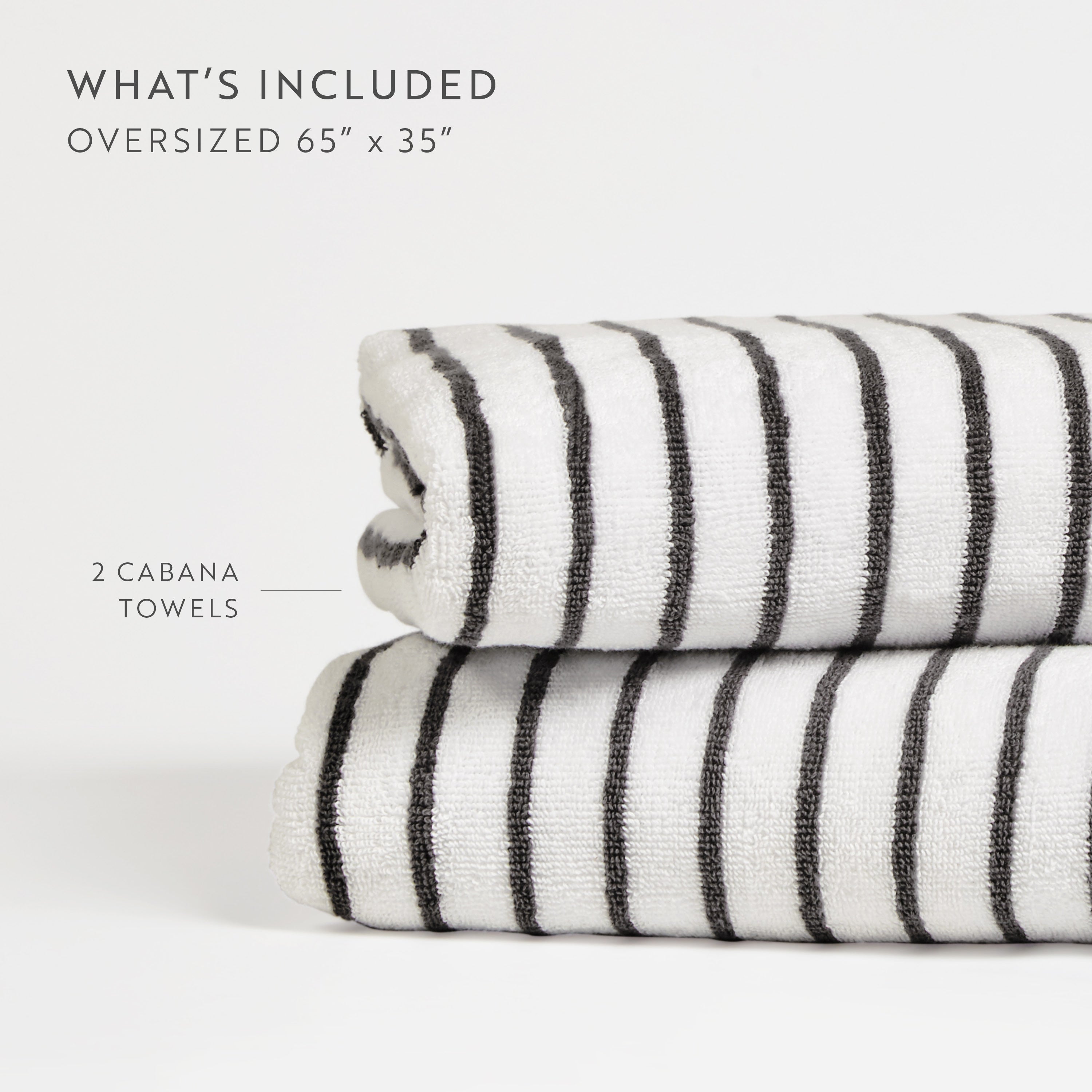 100% Cotton Stripe Cabana Towels