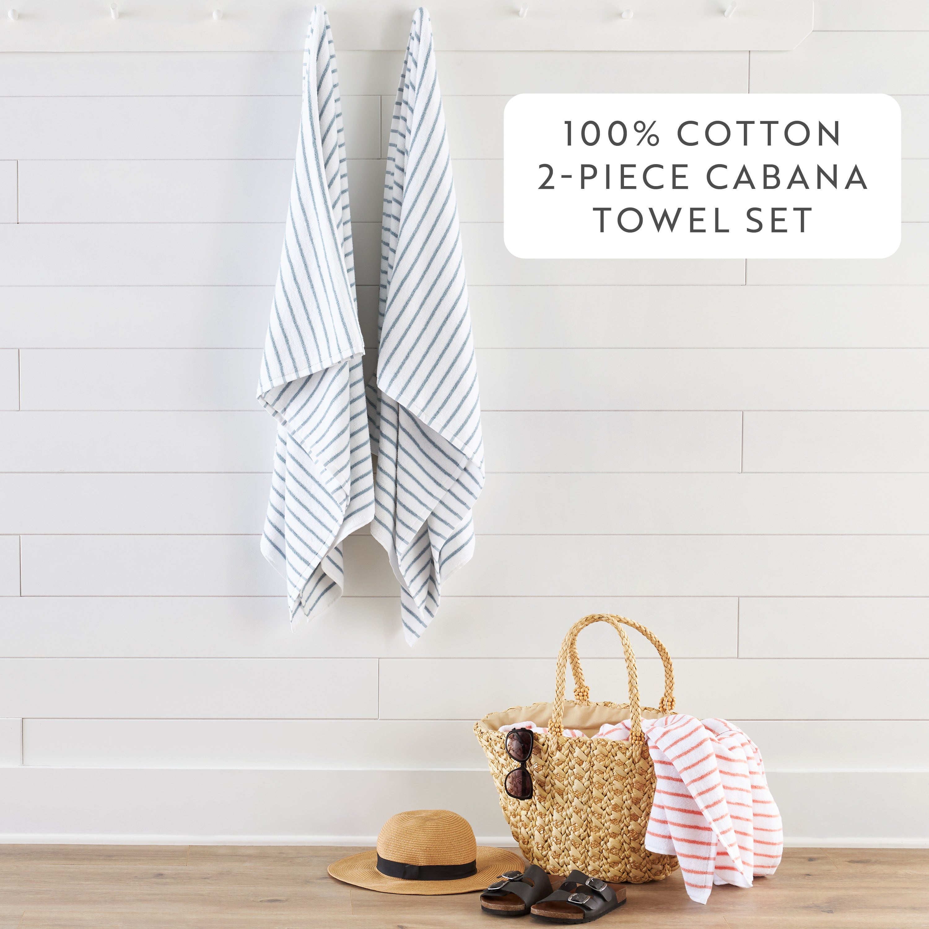 100% Cotton Stripe Cabana Towels