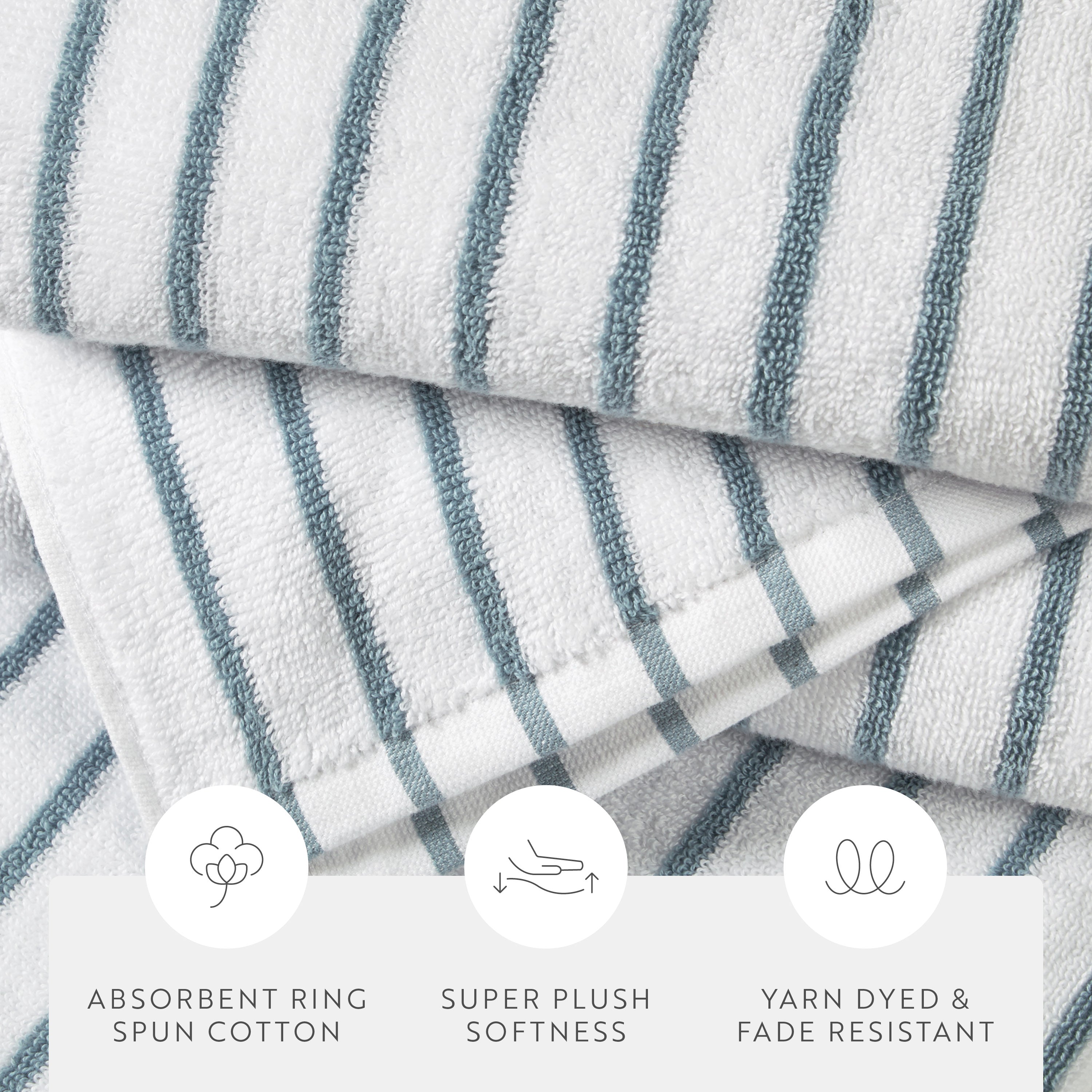 100% Cotton Stripe Cabana Towels