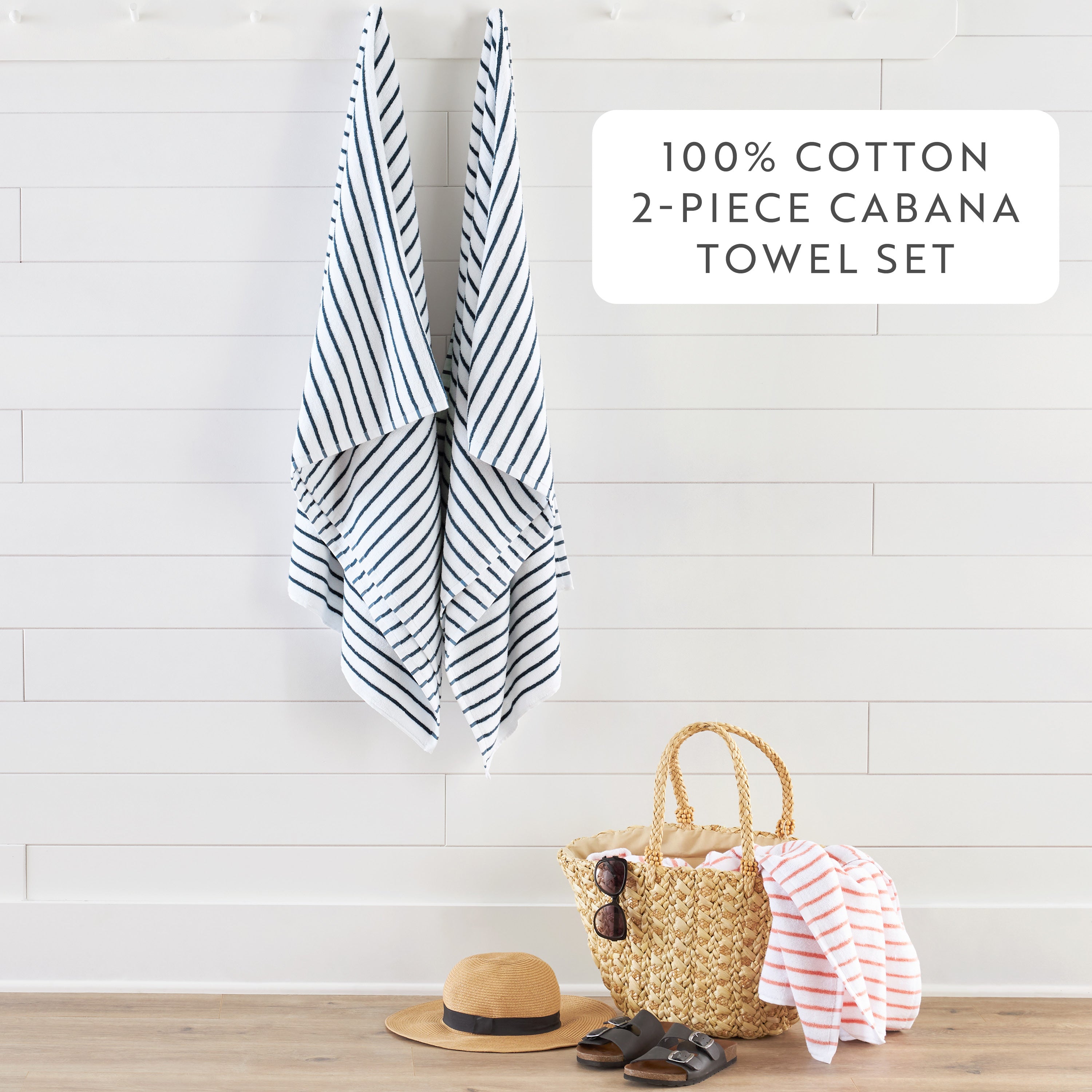 100% Cotton Stripe Cabana Towels