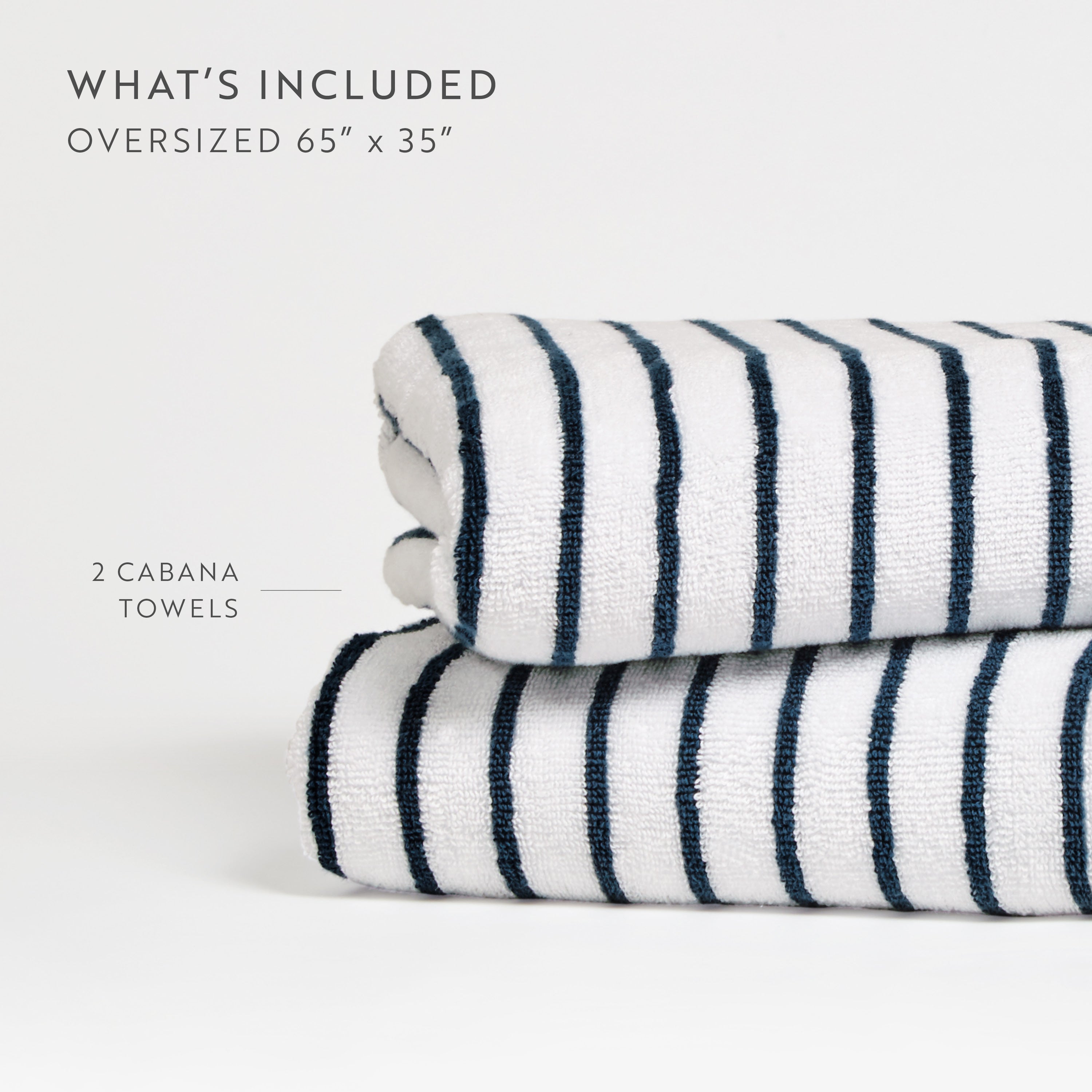 100% Cotton Stripe Cabana Towels