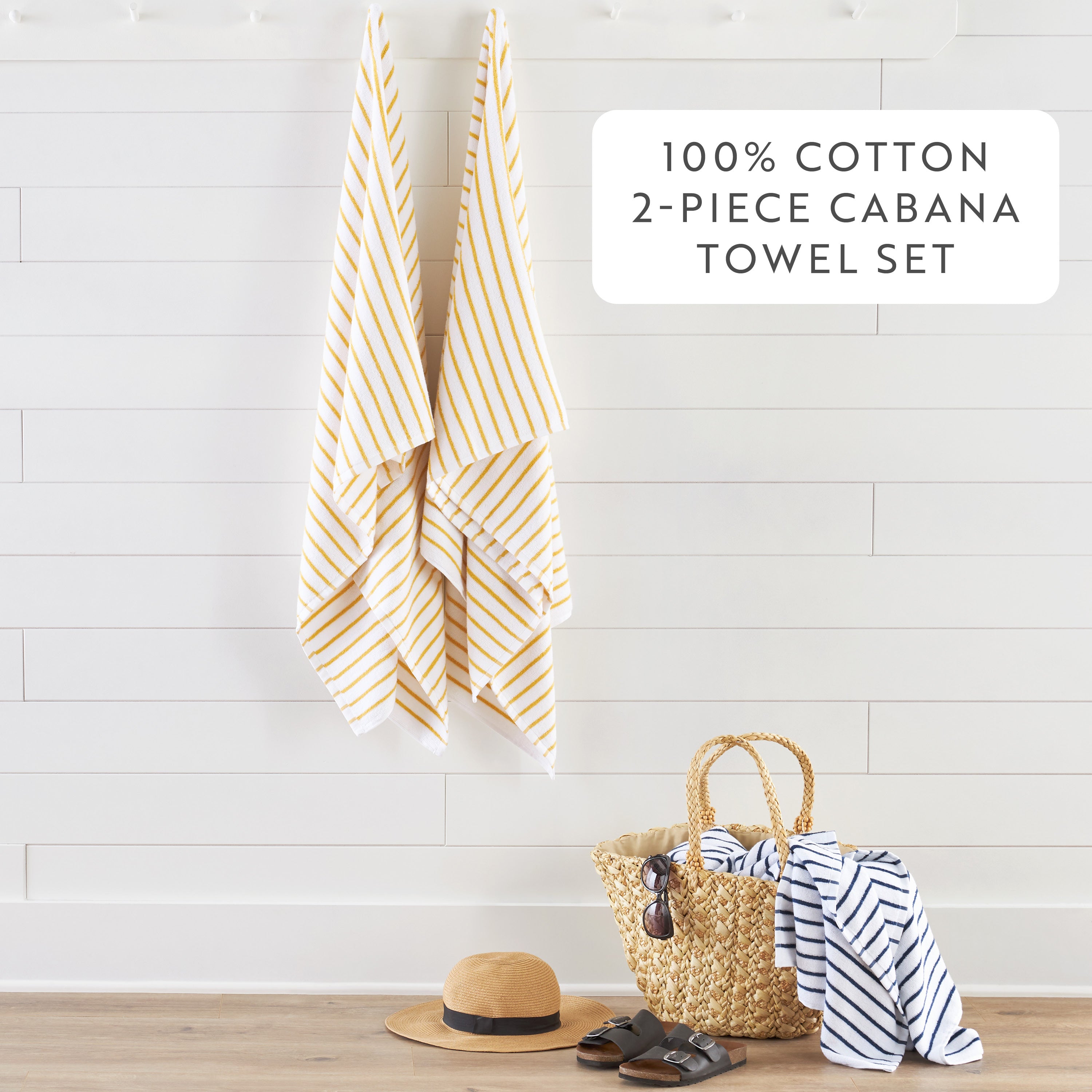 100% Cotton Stripe Cabana Towels