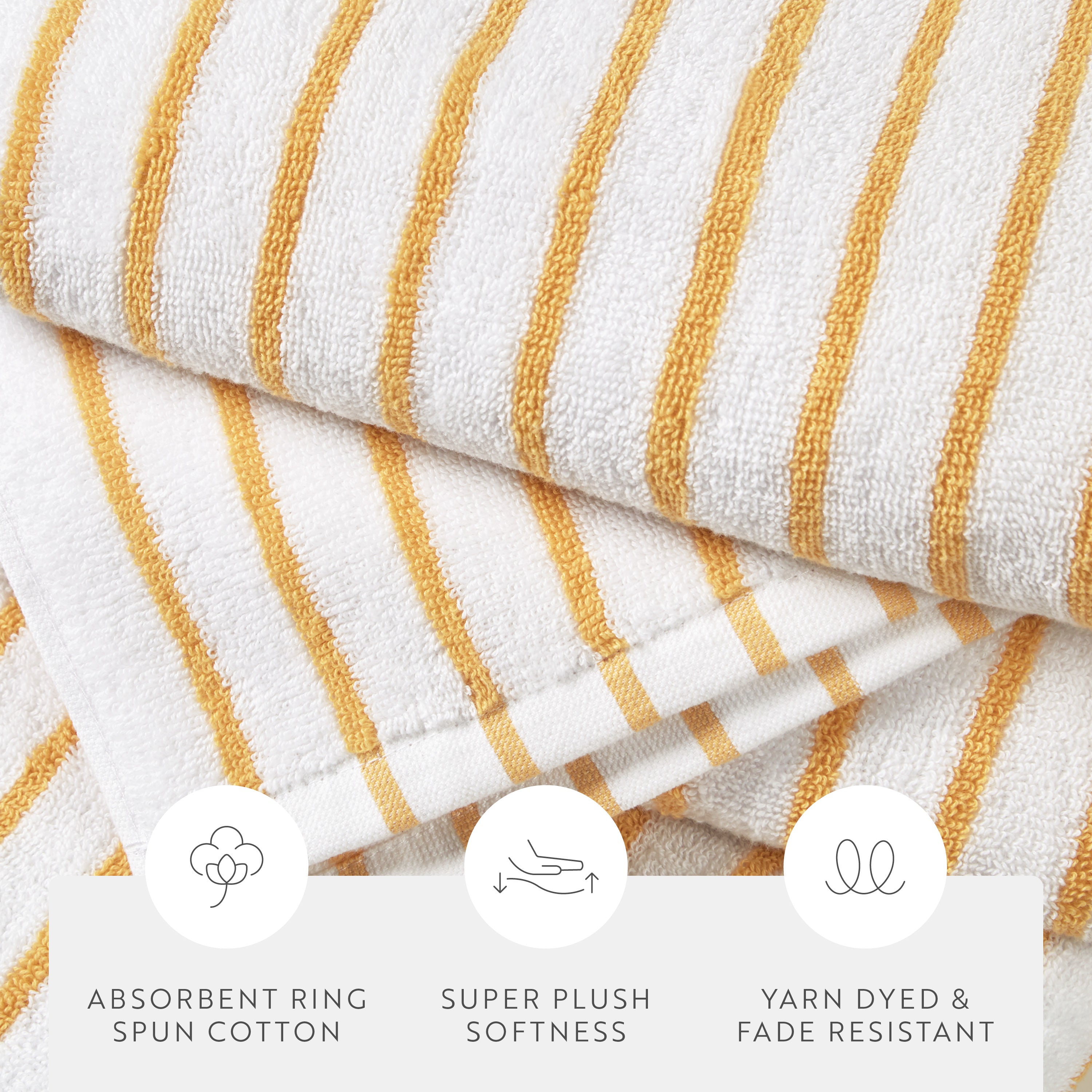 100% Cotton Stripe Cabana Towels