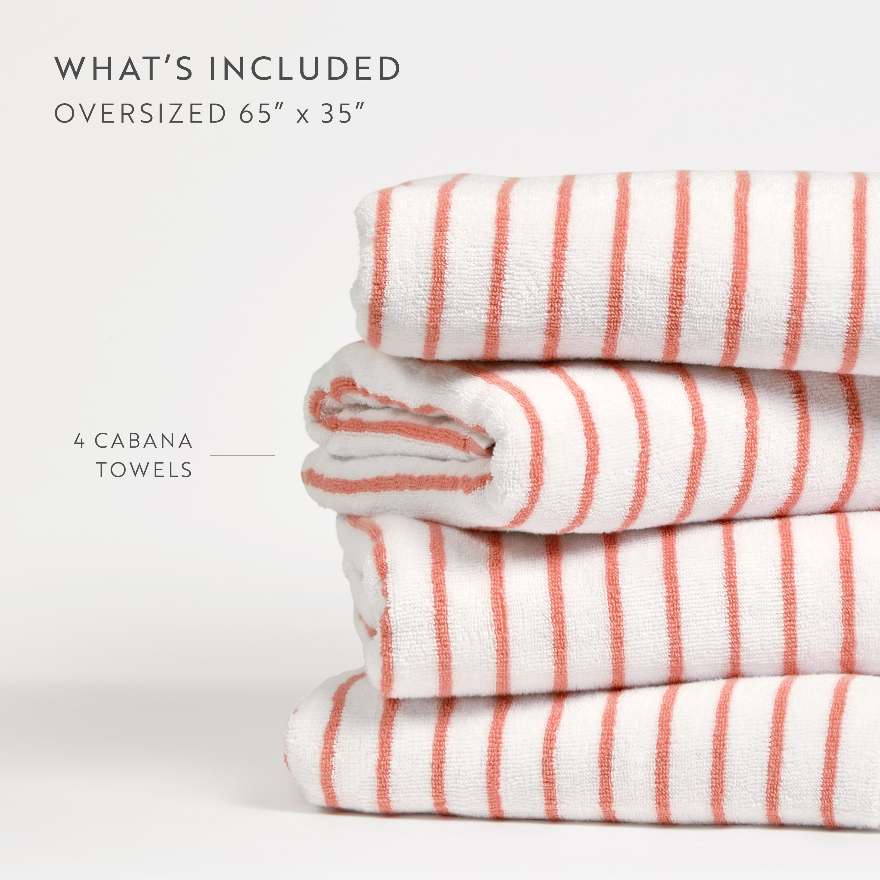 100% Cotton Stripe Cabana Towels