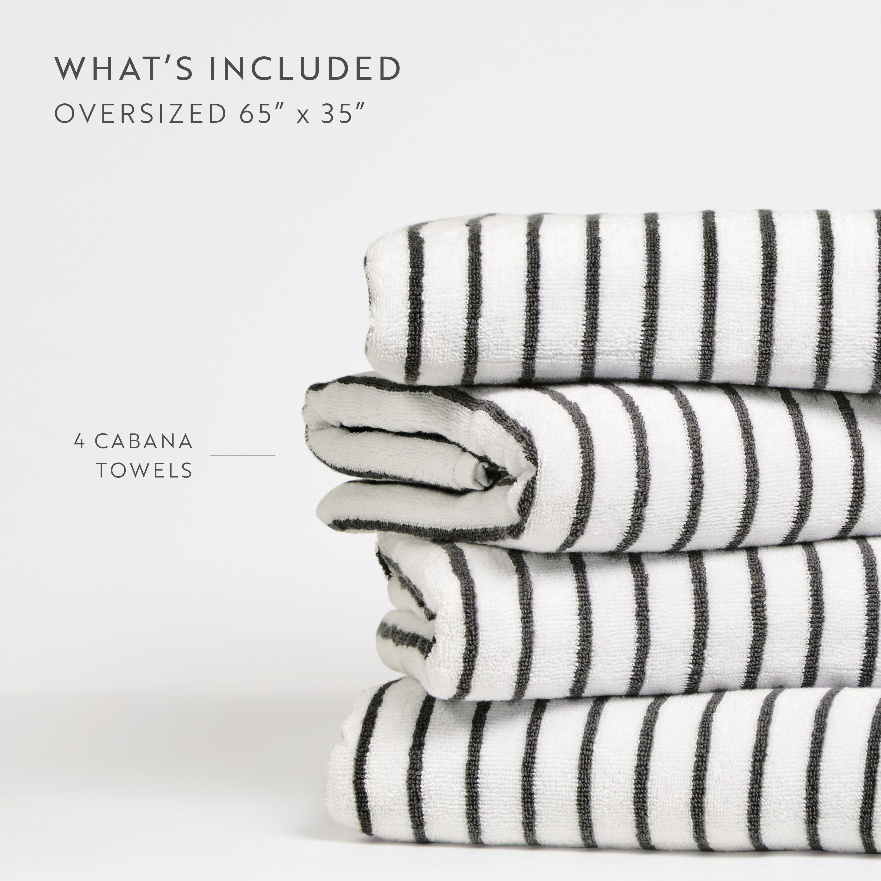 100% Cotton Stripe Cabana Towels