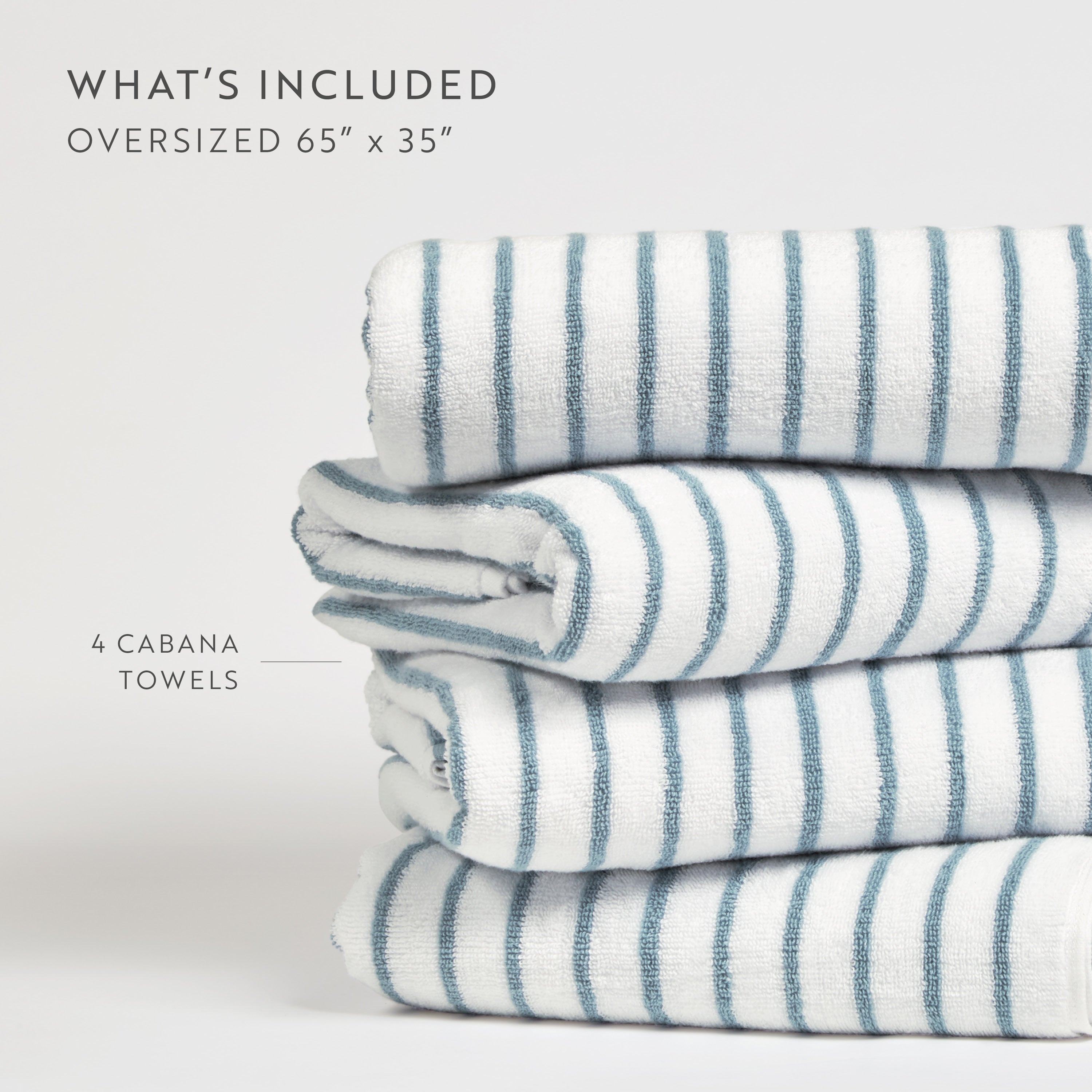 100% Cotton Stripe Cabana Towels