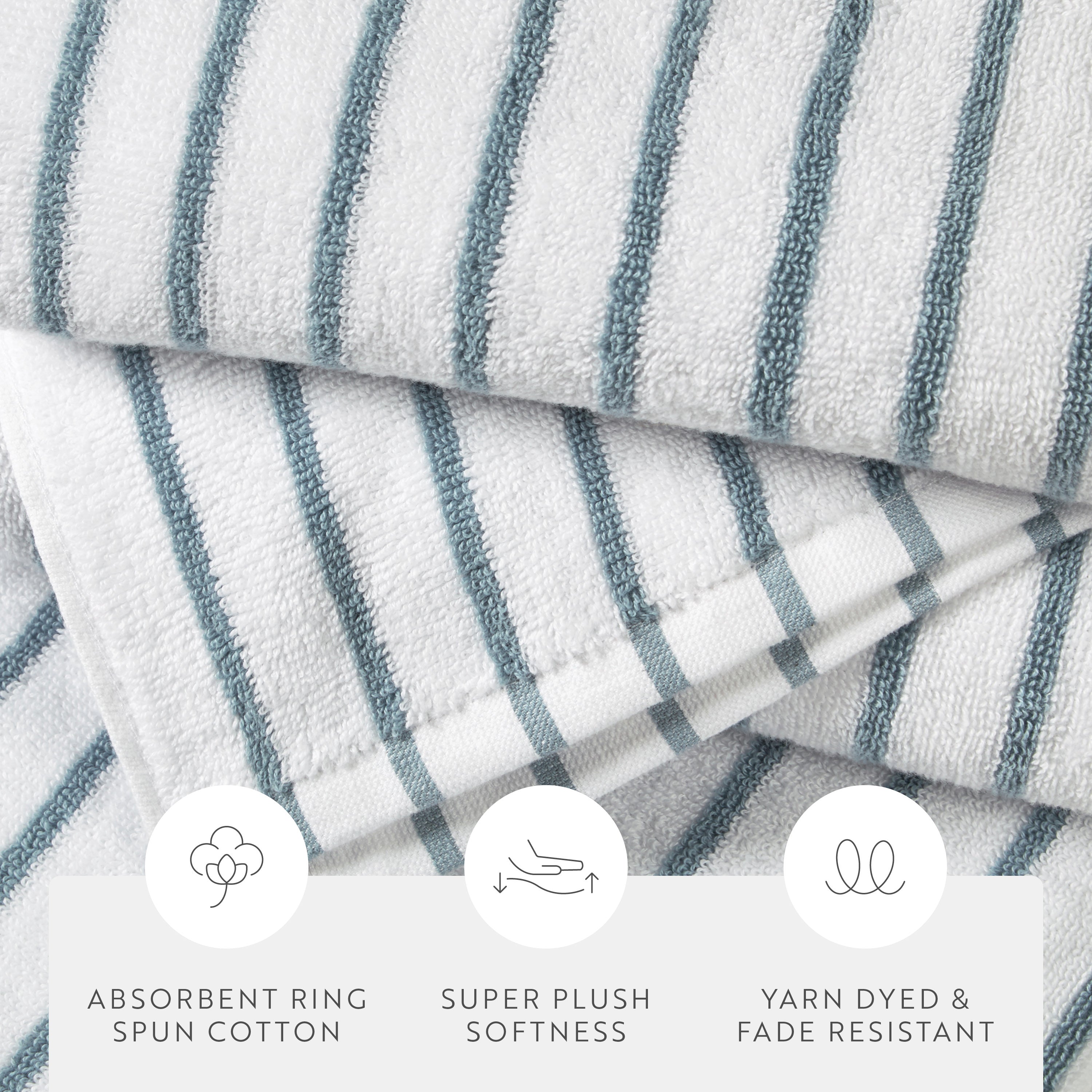 100% Cotton Stripe Cabana Towels