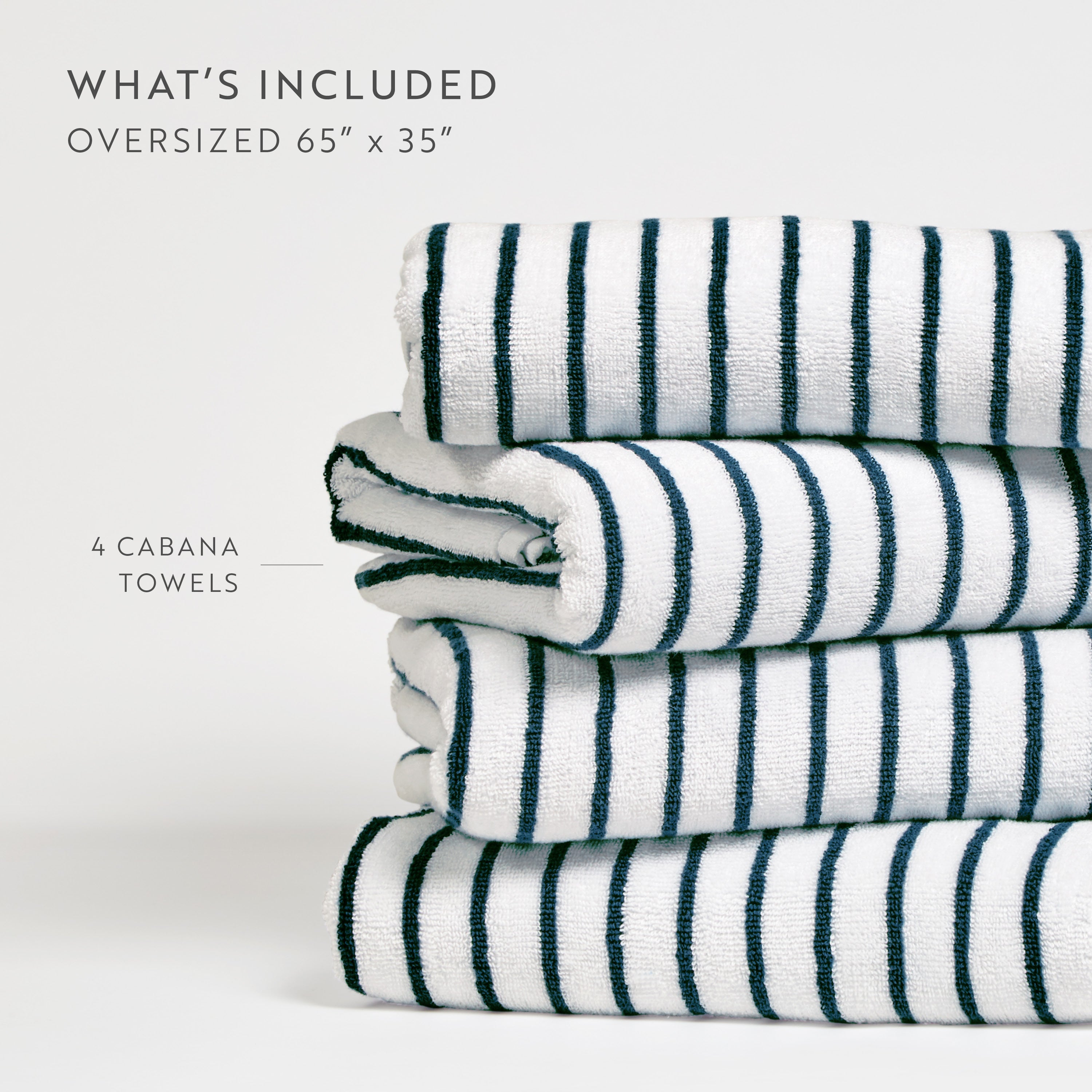 100% Cotton Stripe Cabana Towels