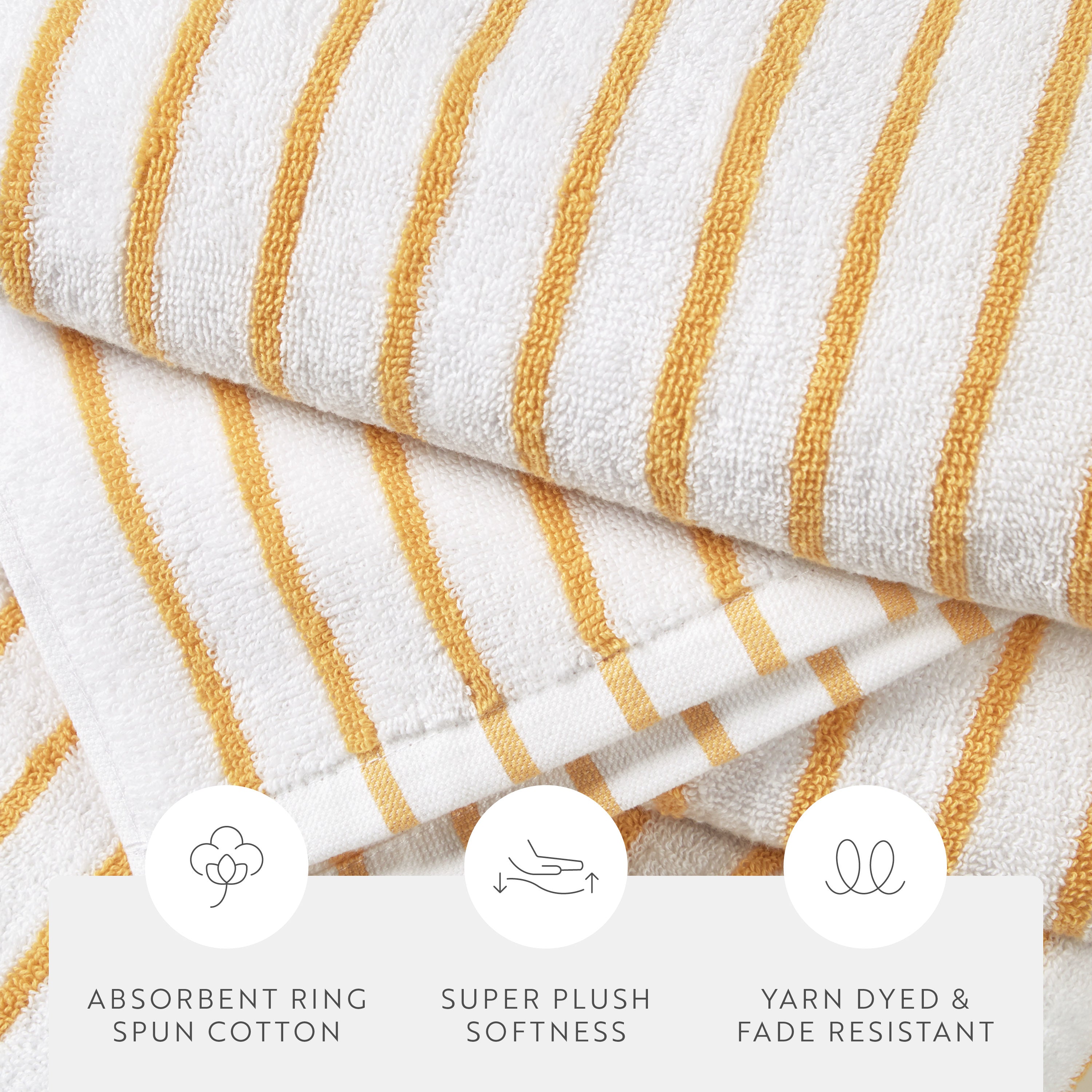 100% Cotton Stripe Cabana Towels