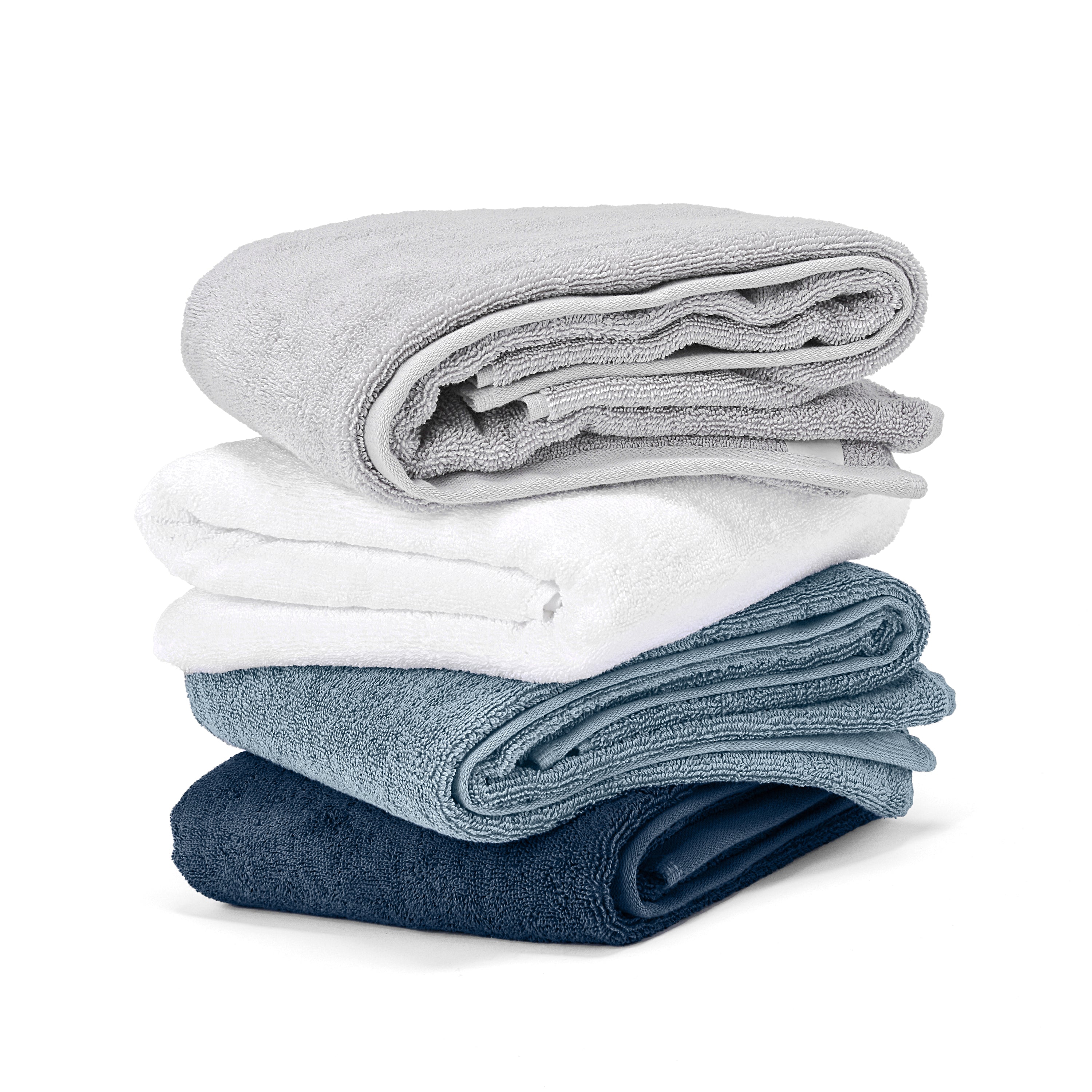 4-Piece Hotel-Quality 100% Bath Towel Set