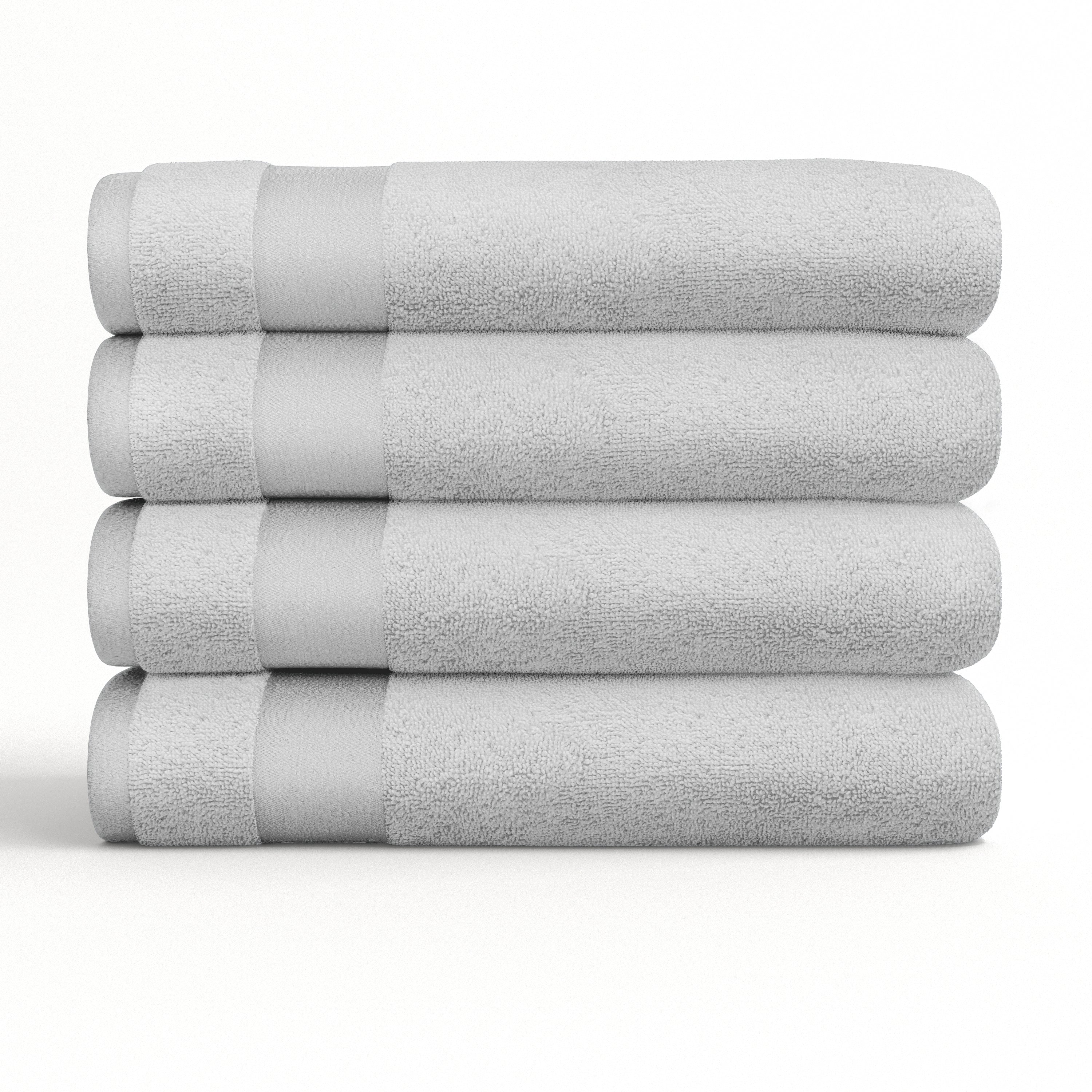 4-Piece Hotel-Quality 100% Bath Towel Set