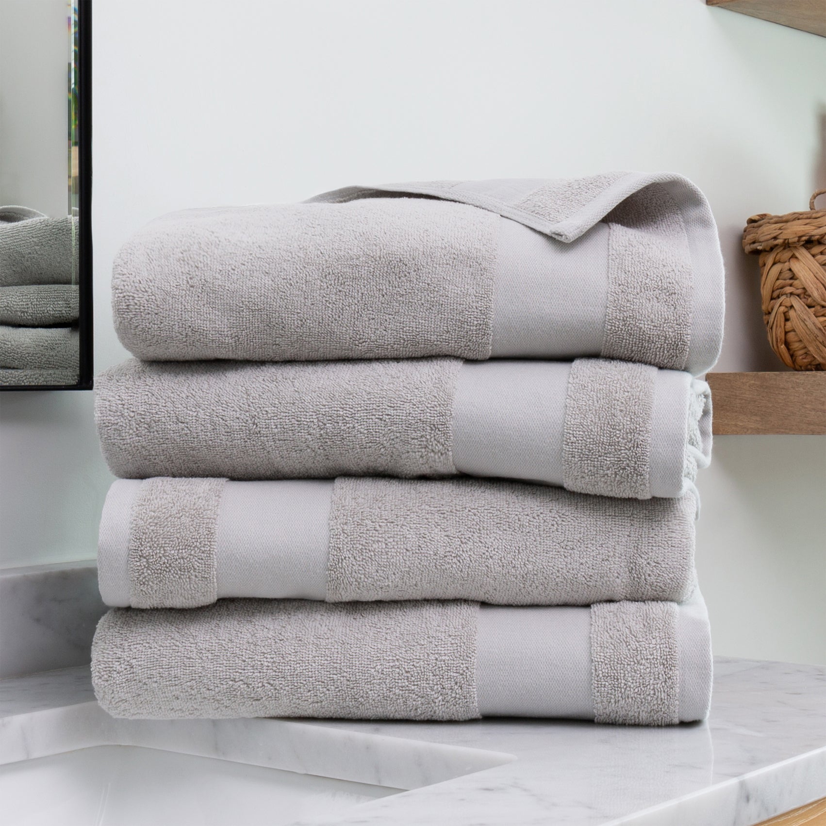 4-Piece Hotel-Quality 100% Bath Towel Set