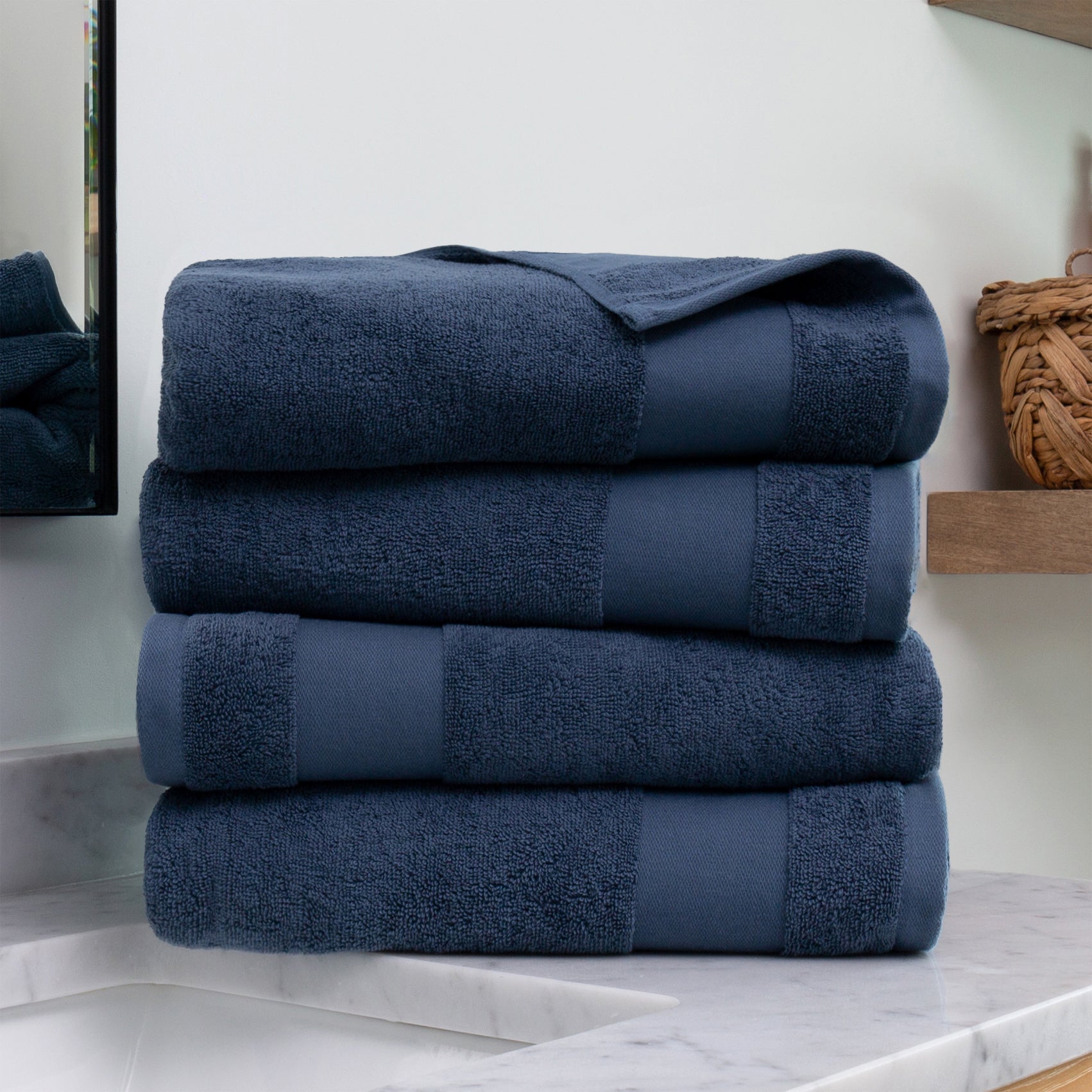 4-Piece Hotel-Quality 100% Bath Towel Set