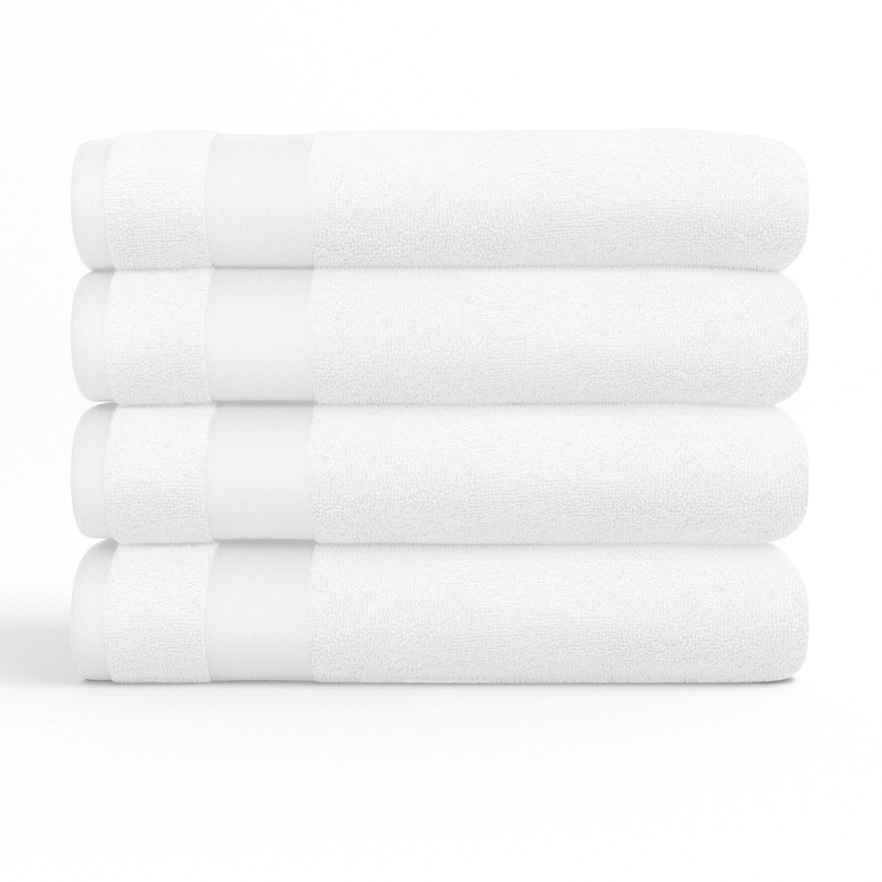 4-Piece Hotel-Quality 100% Bath Towel Set