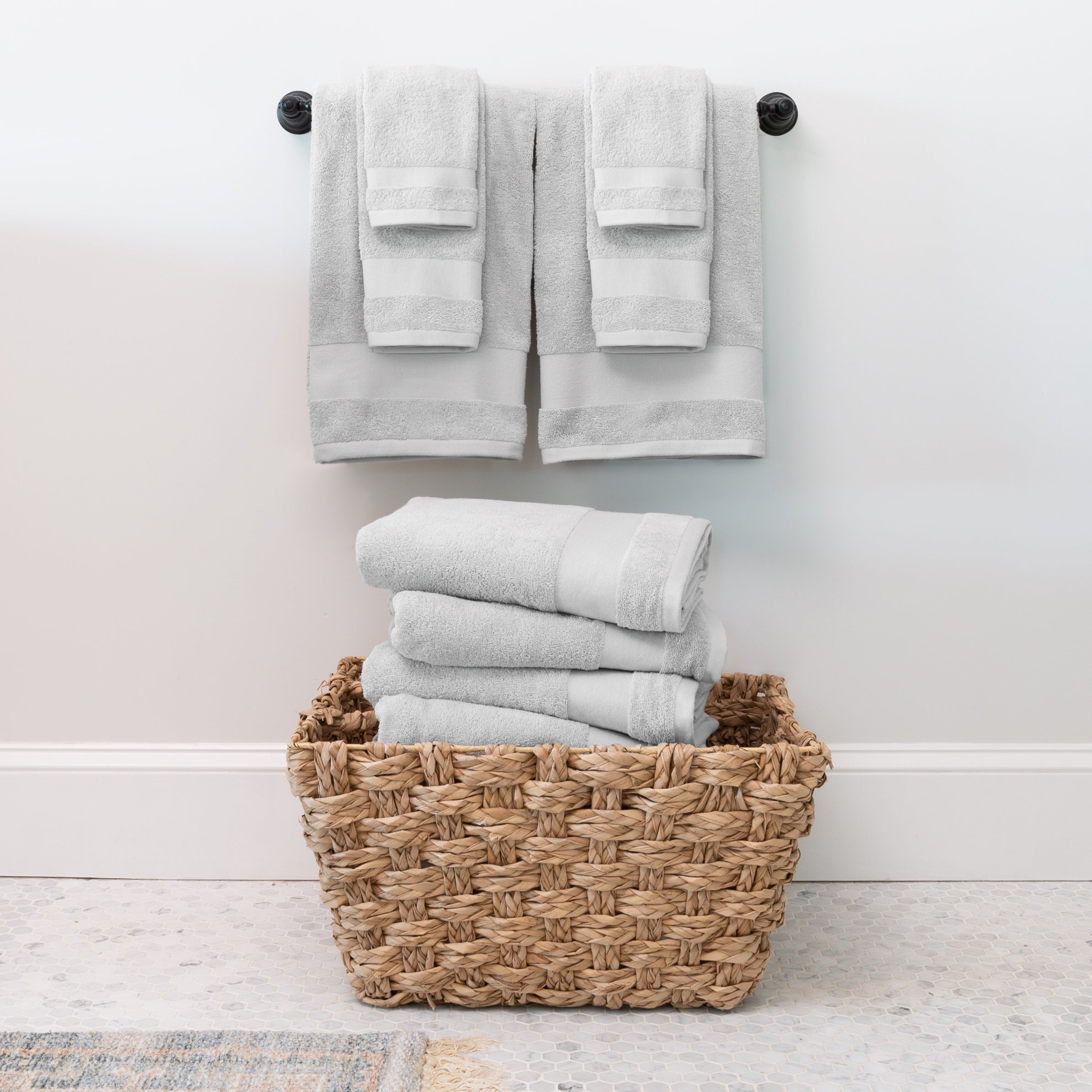 6-Piece Hotel-Quality 100% Cotton Bath Towel Set